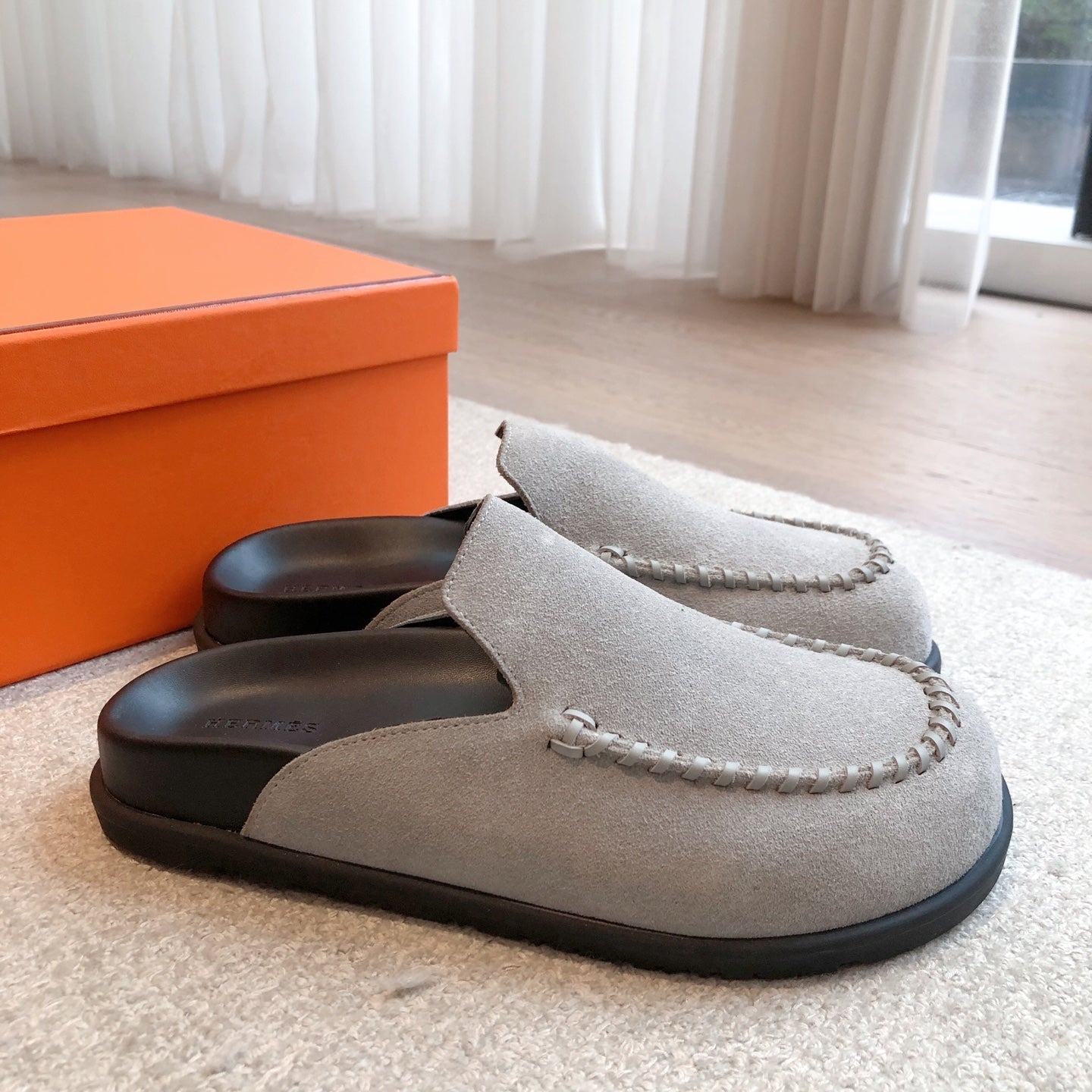 HM Men's 25 Johan Mule Grey Suede 582078