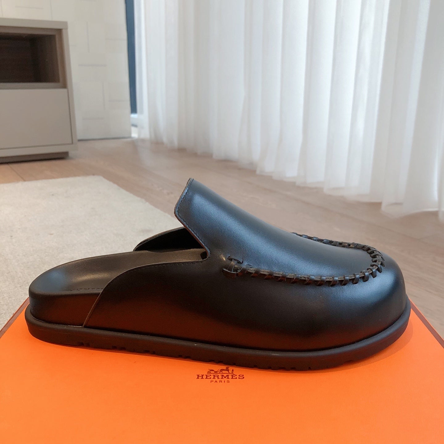 HM Men's 25 Johan Mule Black Sheepskin 582082