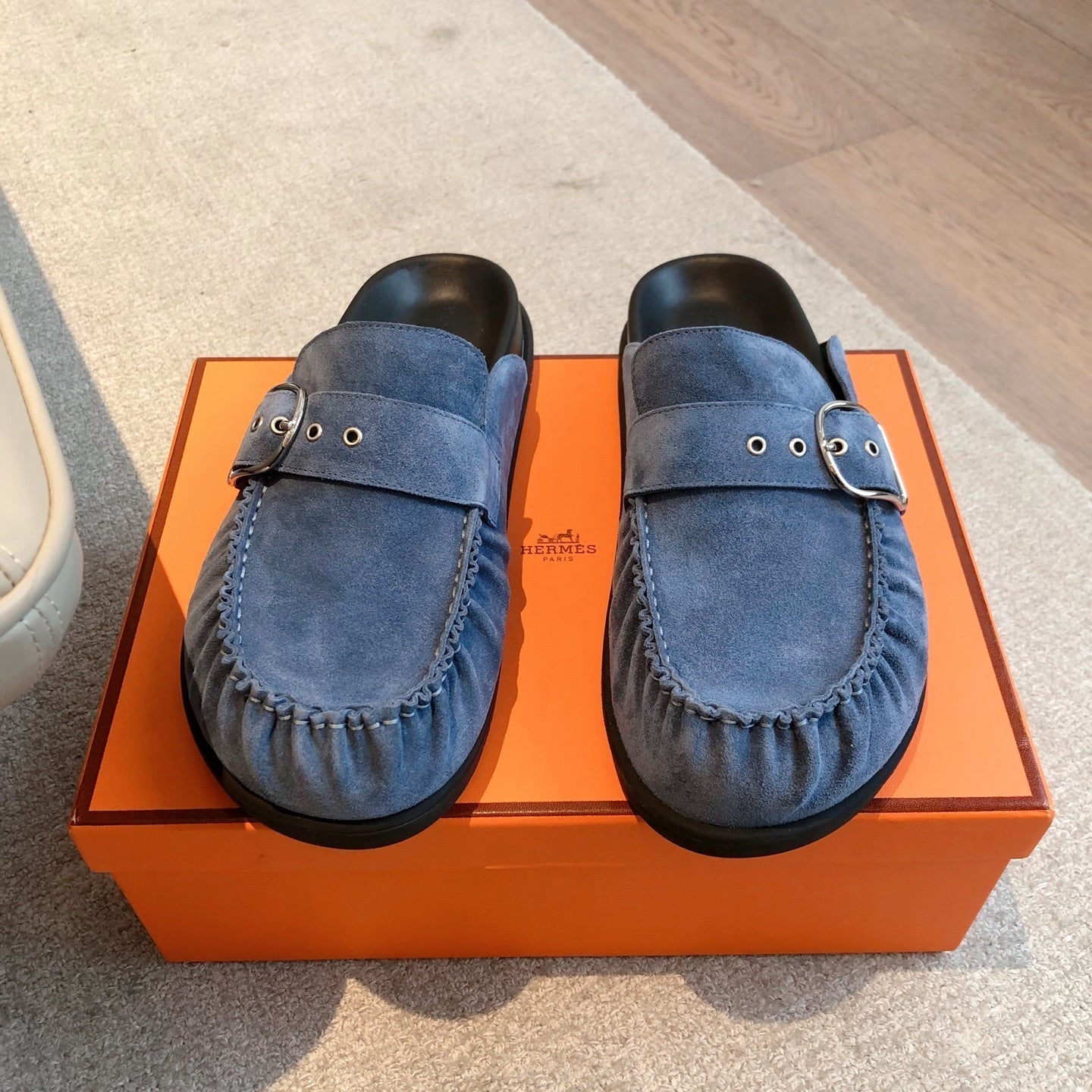 HM Men's 25 Key Mule Blue Suede 582064