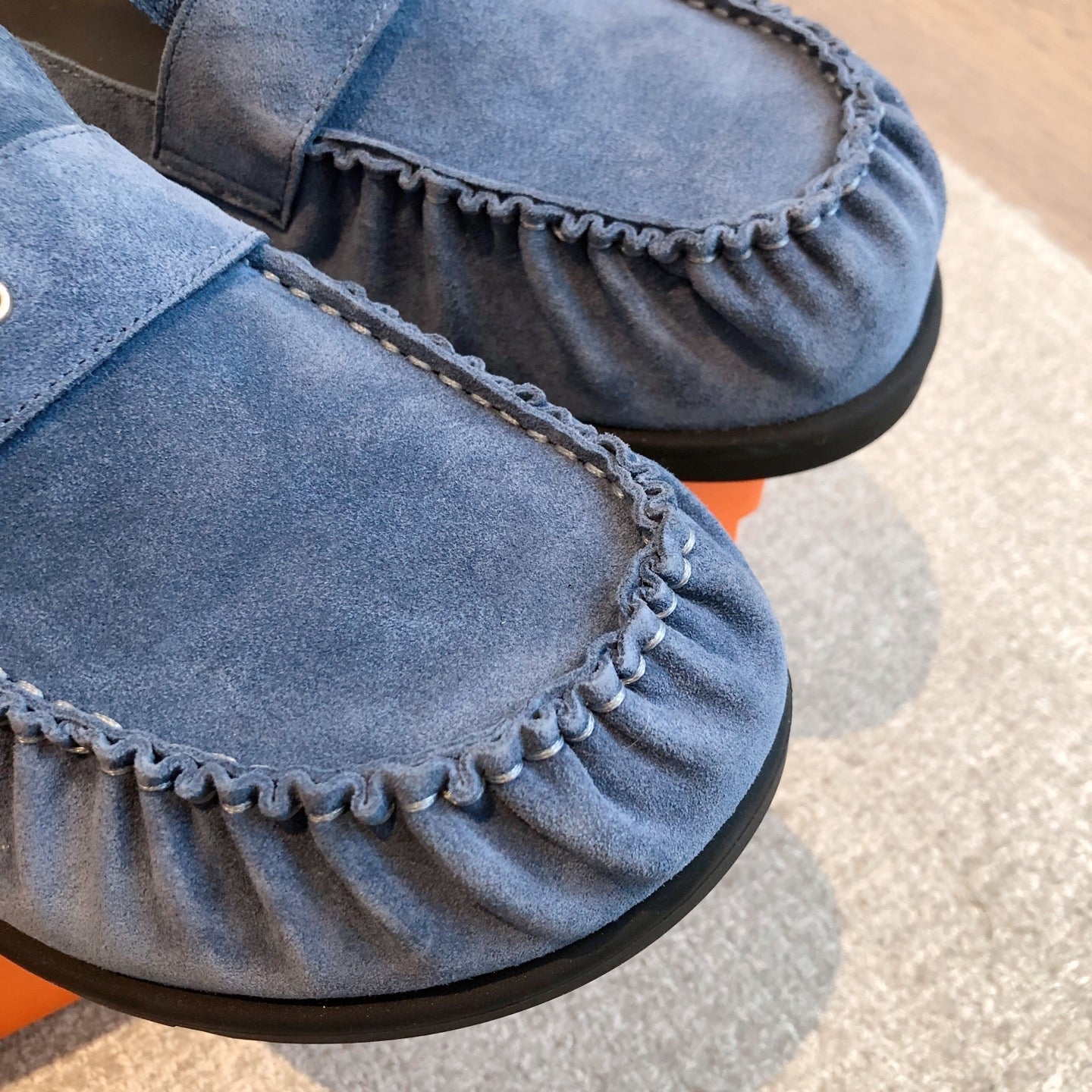 HM Men's 25 Key Mule Blue Suede 582064