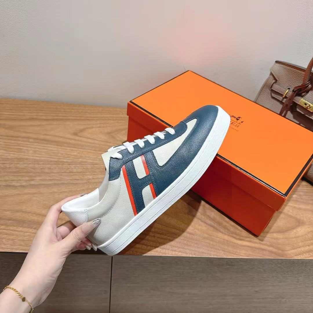 HM 25 Boomerang Sneaker Dark Blue White Red Calfskin