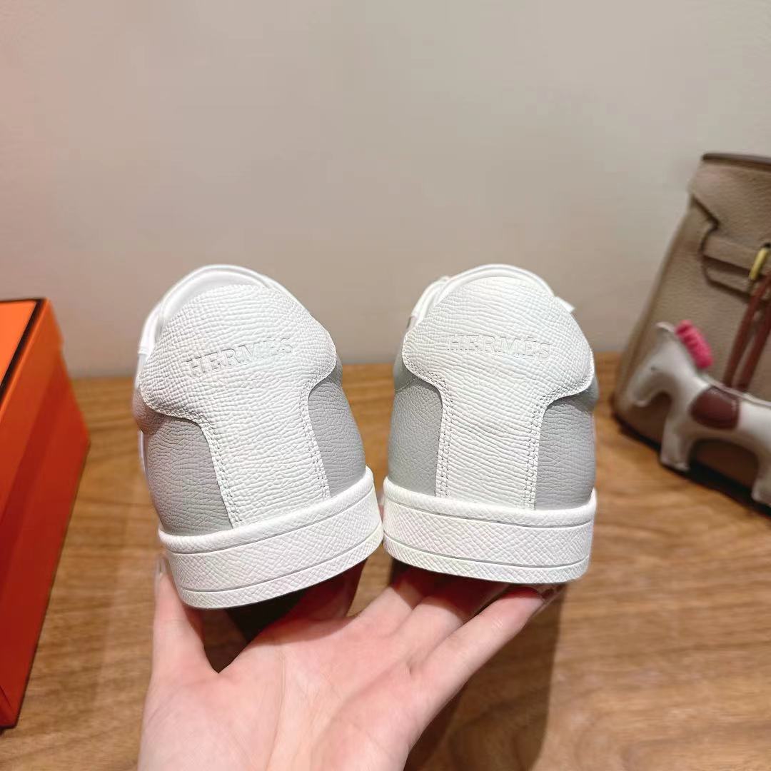 HM 25 Boomerang Sneaker Grey White Red Calfskin