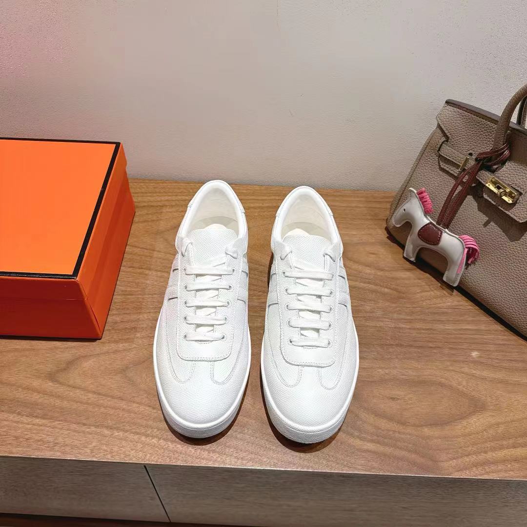 HM 25 Boomerang Sneaker White Calfskin