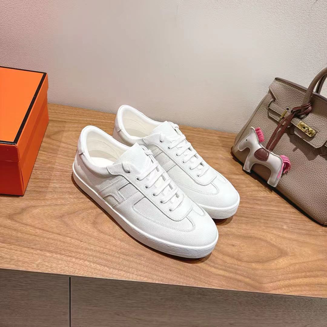 HM 25 Boomerang Sneaker White Calfskin