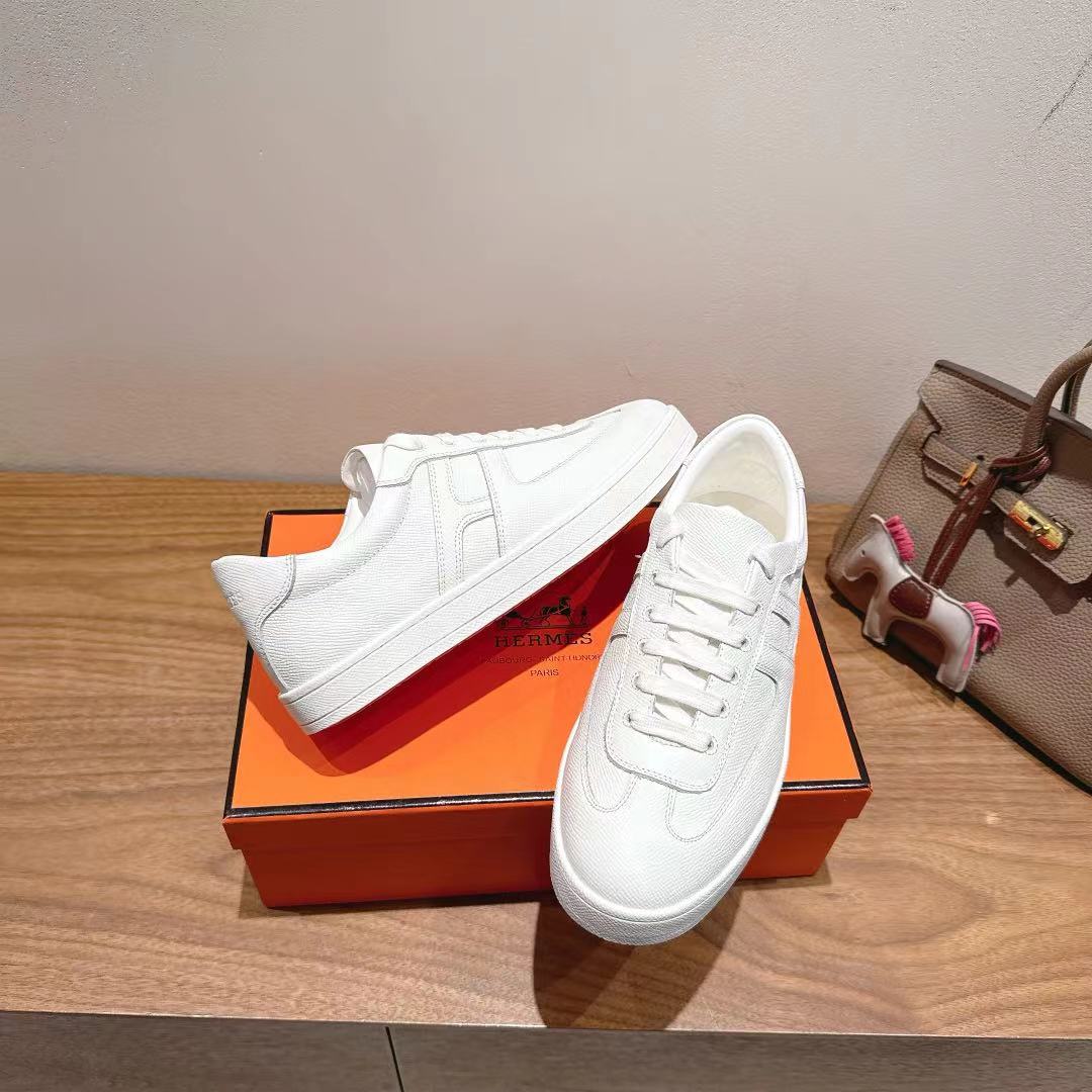 HM 25 Boomerang Sneaker White Calfskin