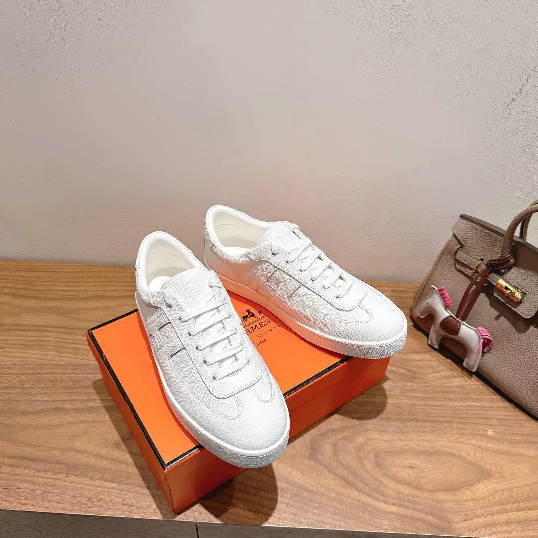 HM 25 Boomerang Sneaker White Calfskin