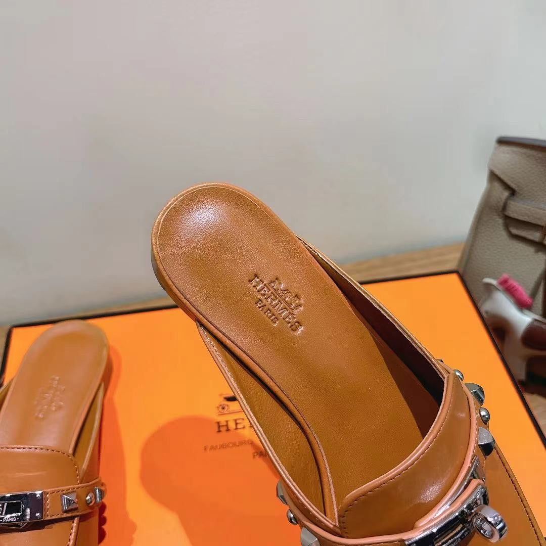 HM OZ Mule 25 Brown Calfskin