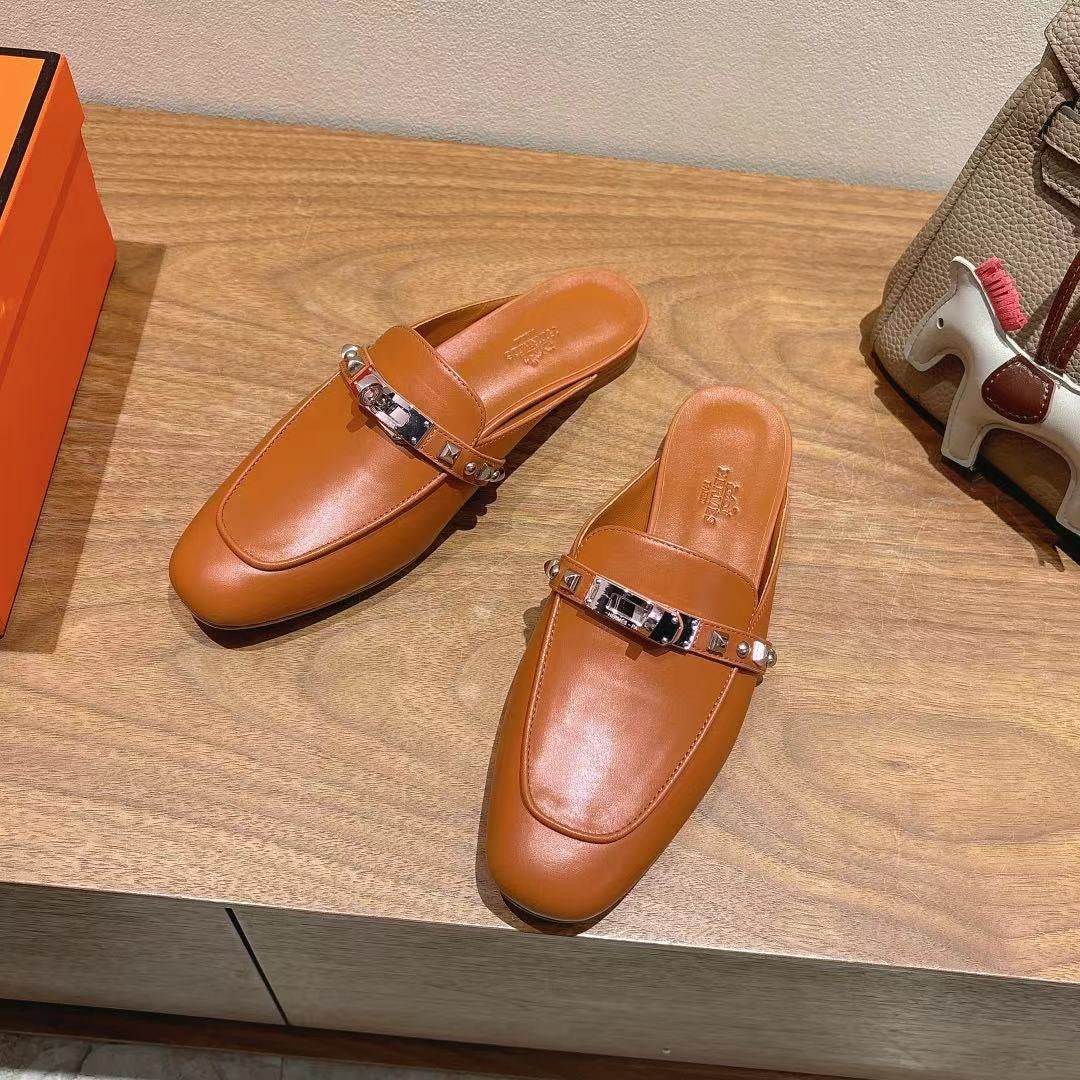 HM OZ Mule 25 Brown Calfskin