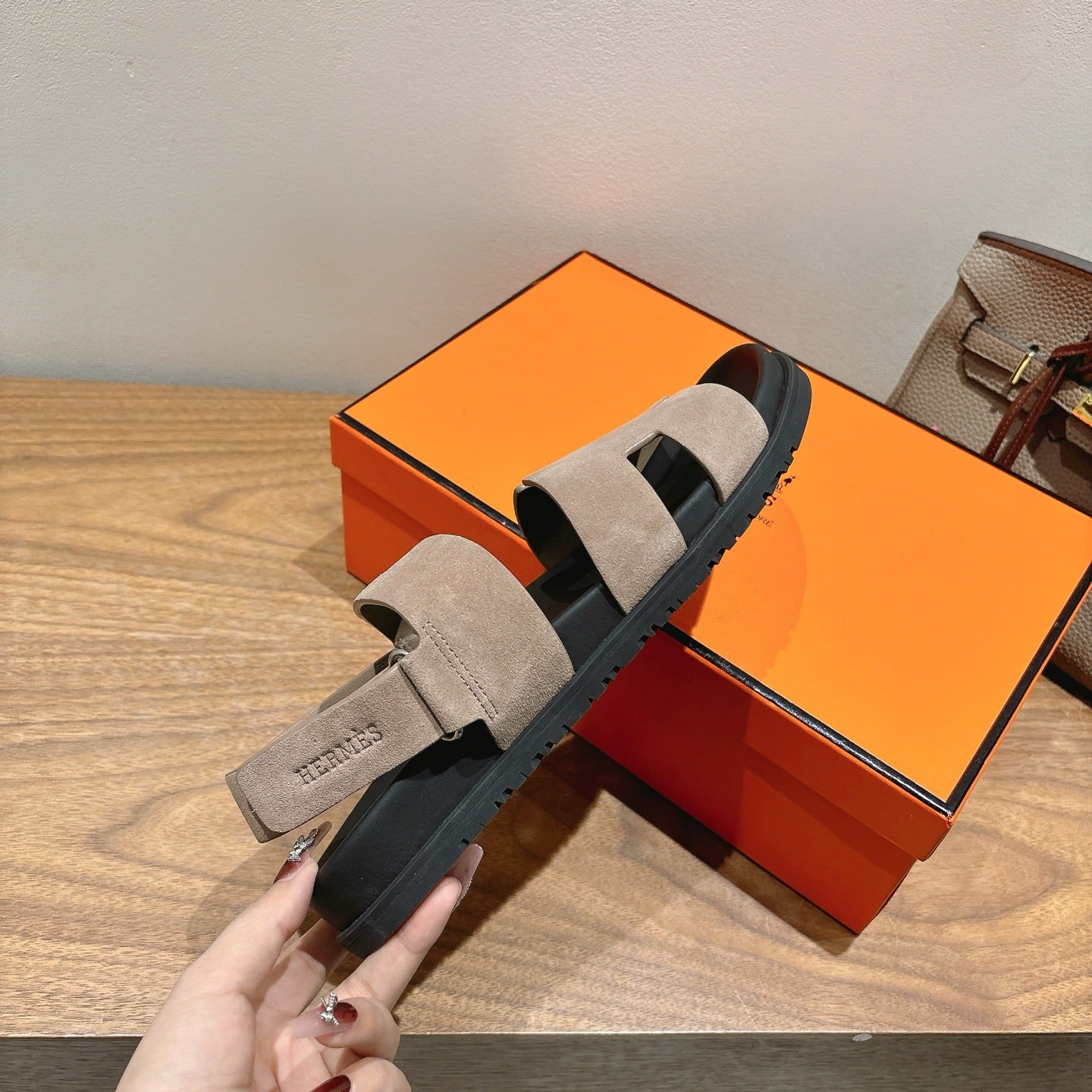 HM Men's 25 Genius Sandals Beige Suede 651346