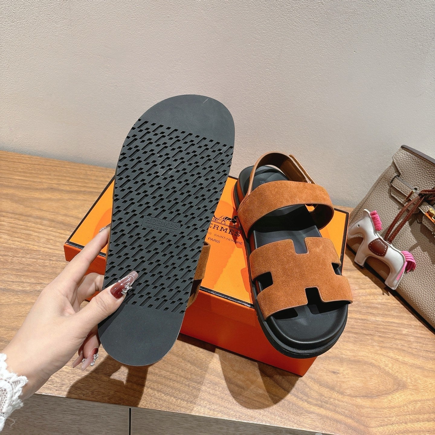 HM Men's 25 Chypre Sandals Brown Suede 651347