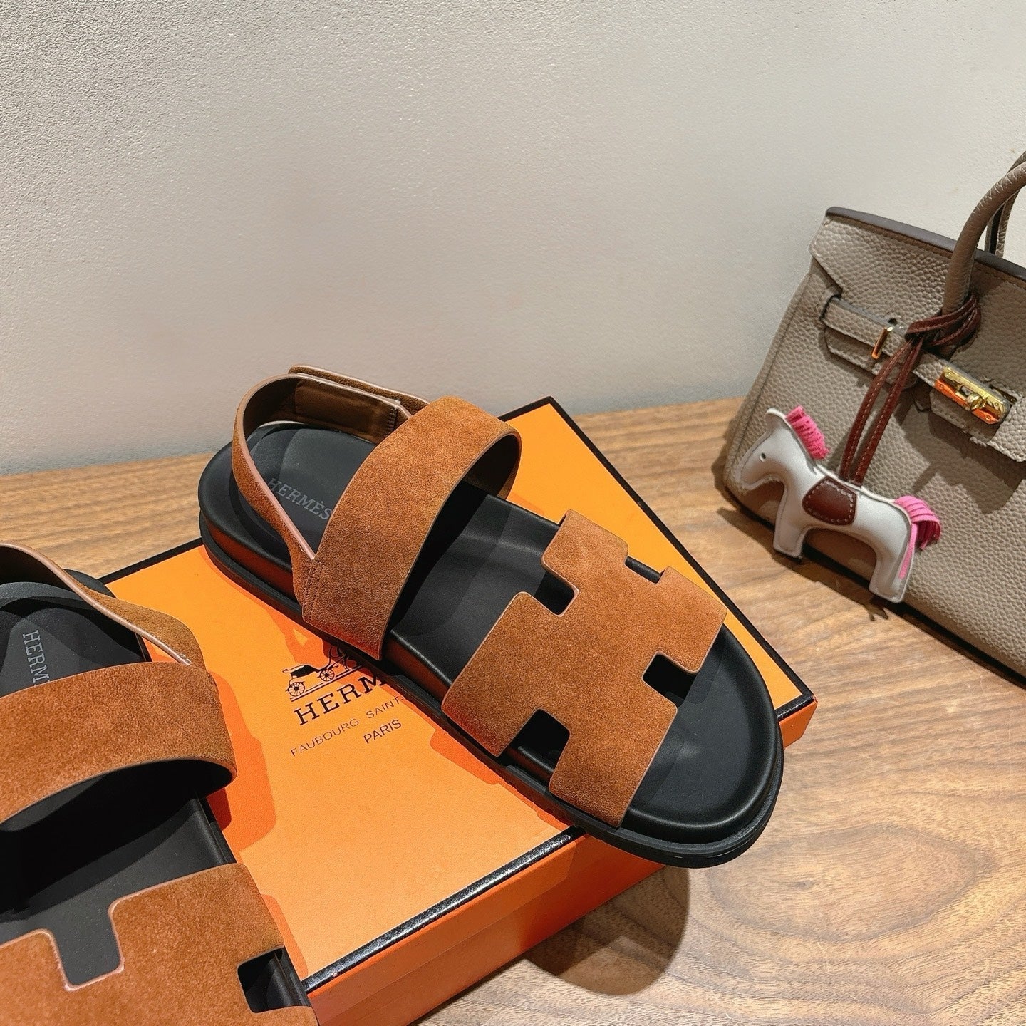 HM Men's 25 Genius Sandals Brown Suede 651347