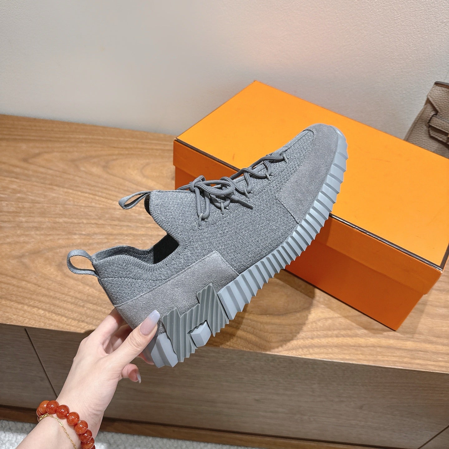 HM Sneakers Slip-On Lift Grey Fabrics 329546