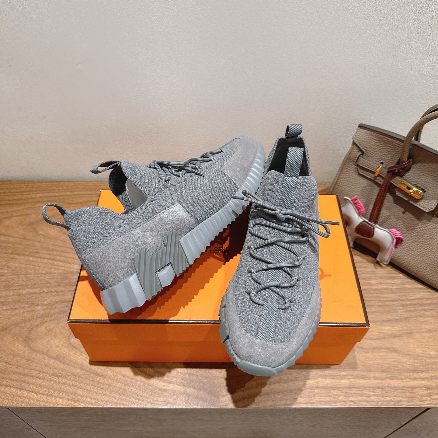 HM Sneakers Slip-On Lift Grey Fabrics 329546