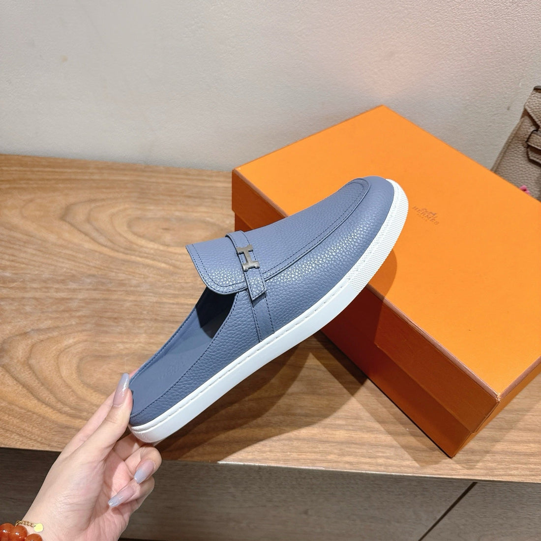 HM Men's 25 Likely Mule Blue Cowhide 691638