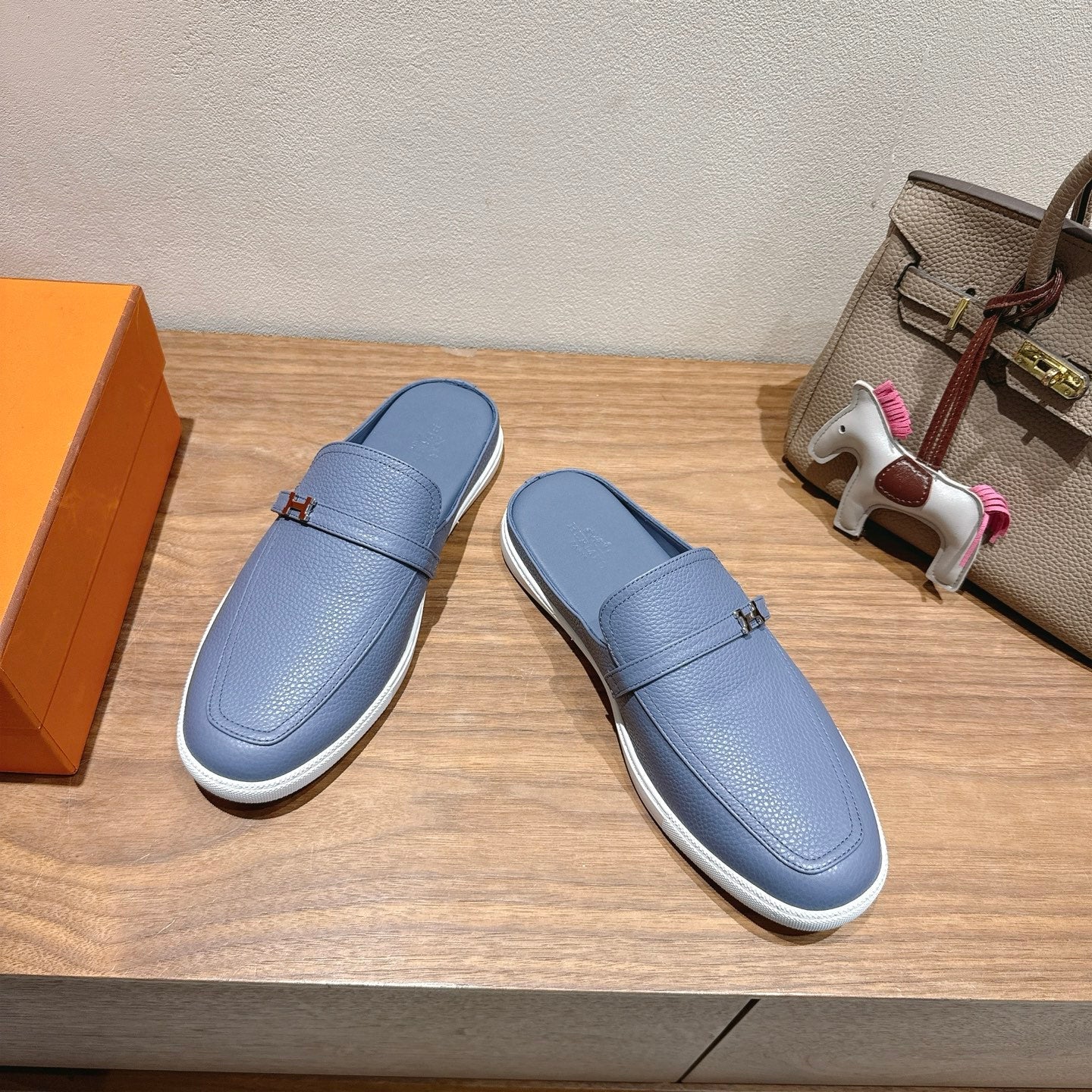 HM Men's 25 Likely Mule Blue Cowhide 691638