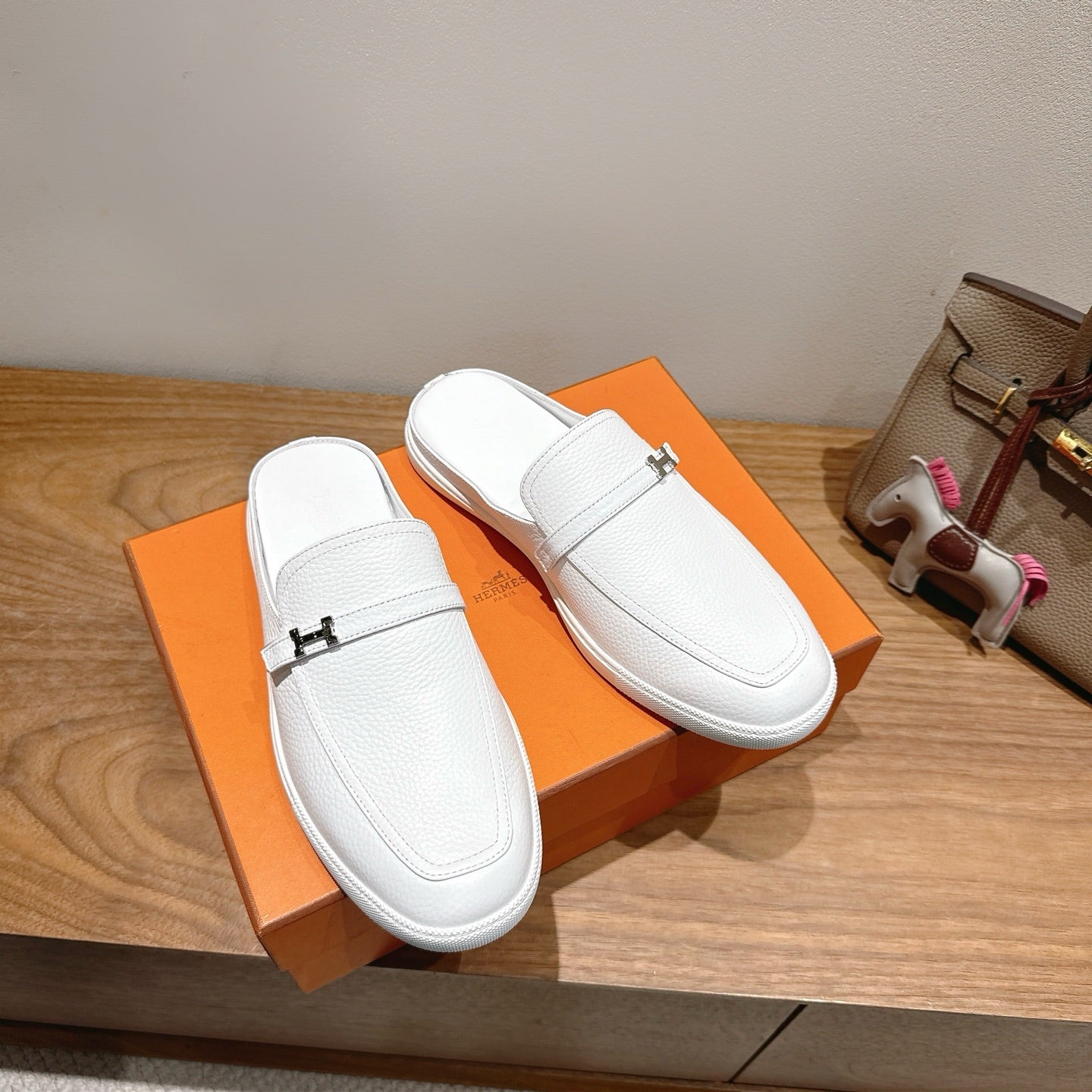 HM Men's 25 Likely Mule White Cowhide 691639