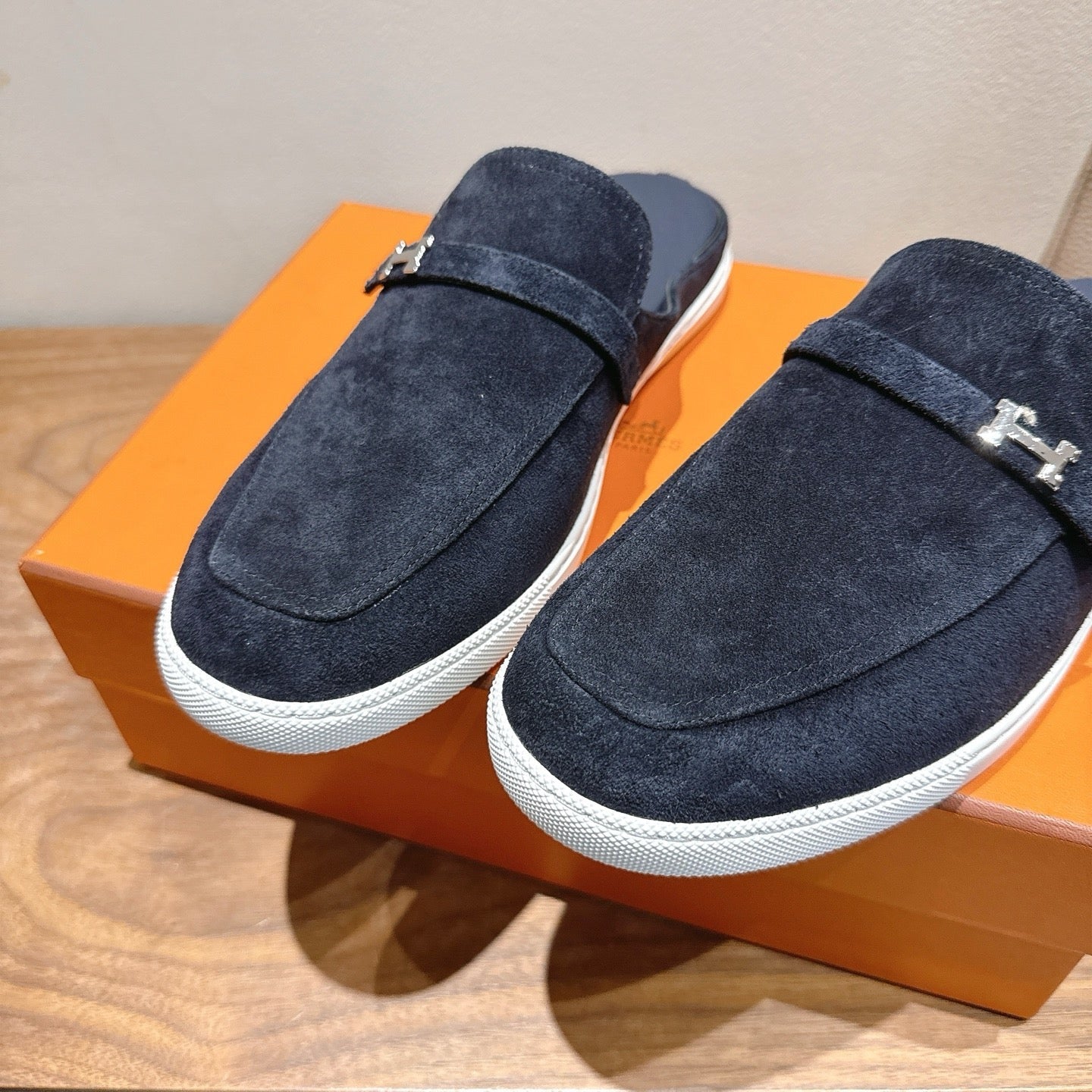 HM Men's 25 Likely Mule Navy Blue Suede 691643