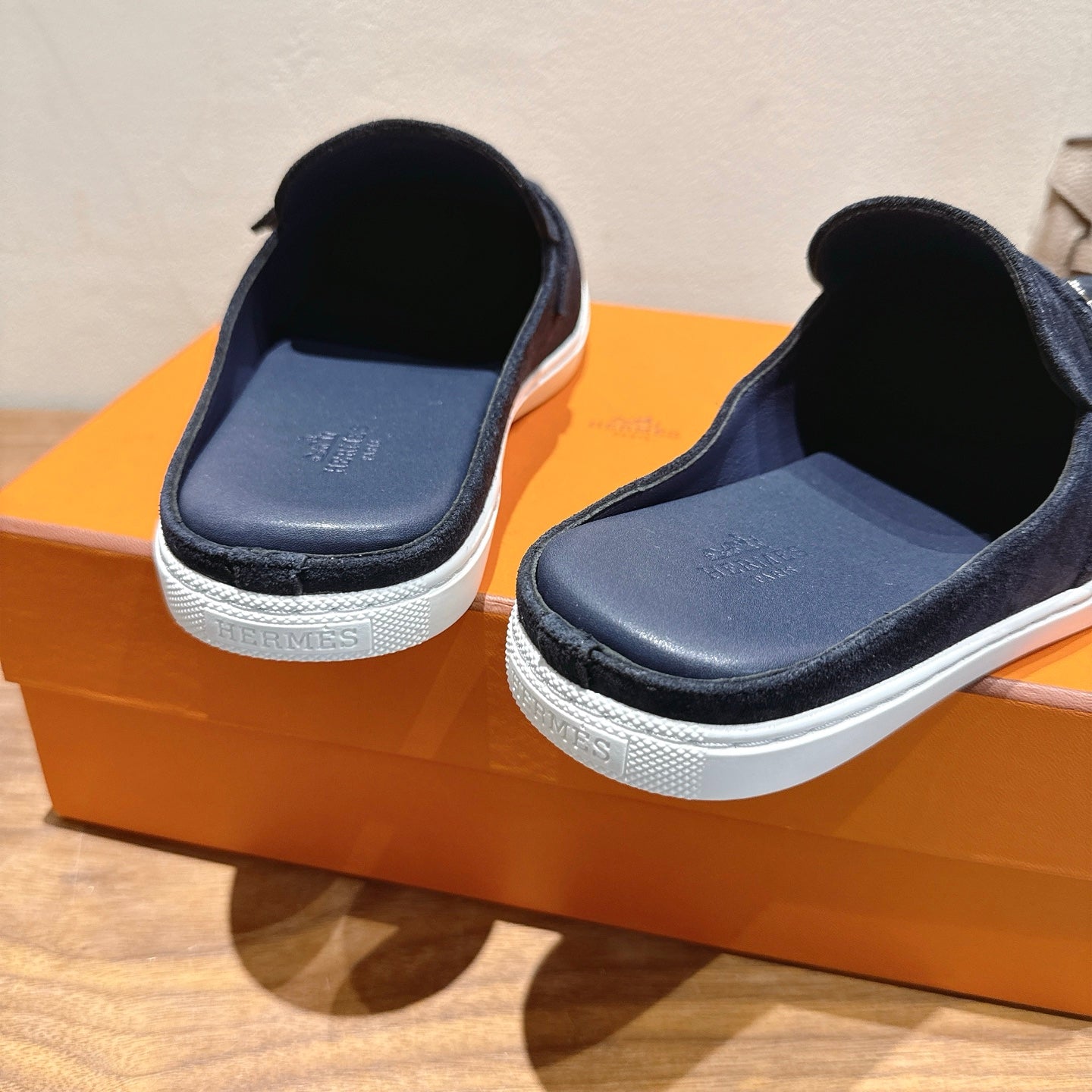 HM Men's 25 Likely Mule Navy Blue Suede 691643