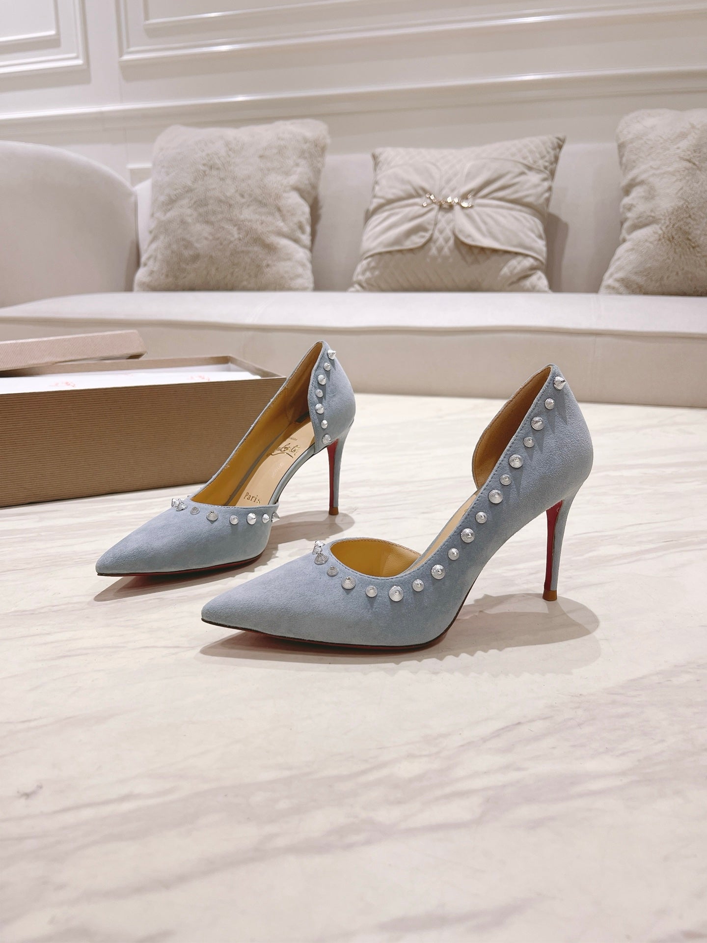 CL 25 Iriza Pumps 8.5cm Blue Suede 314900