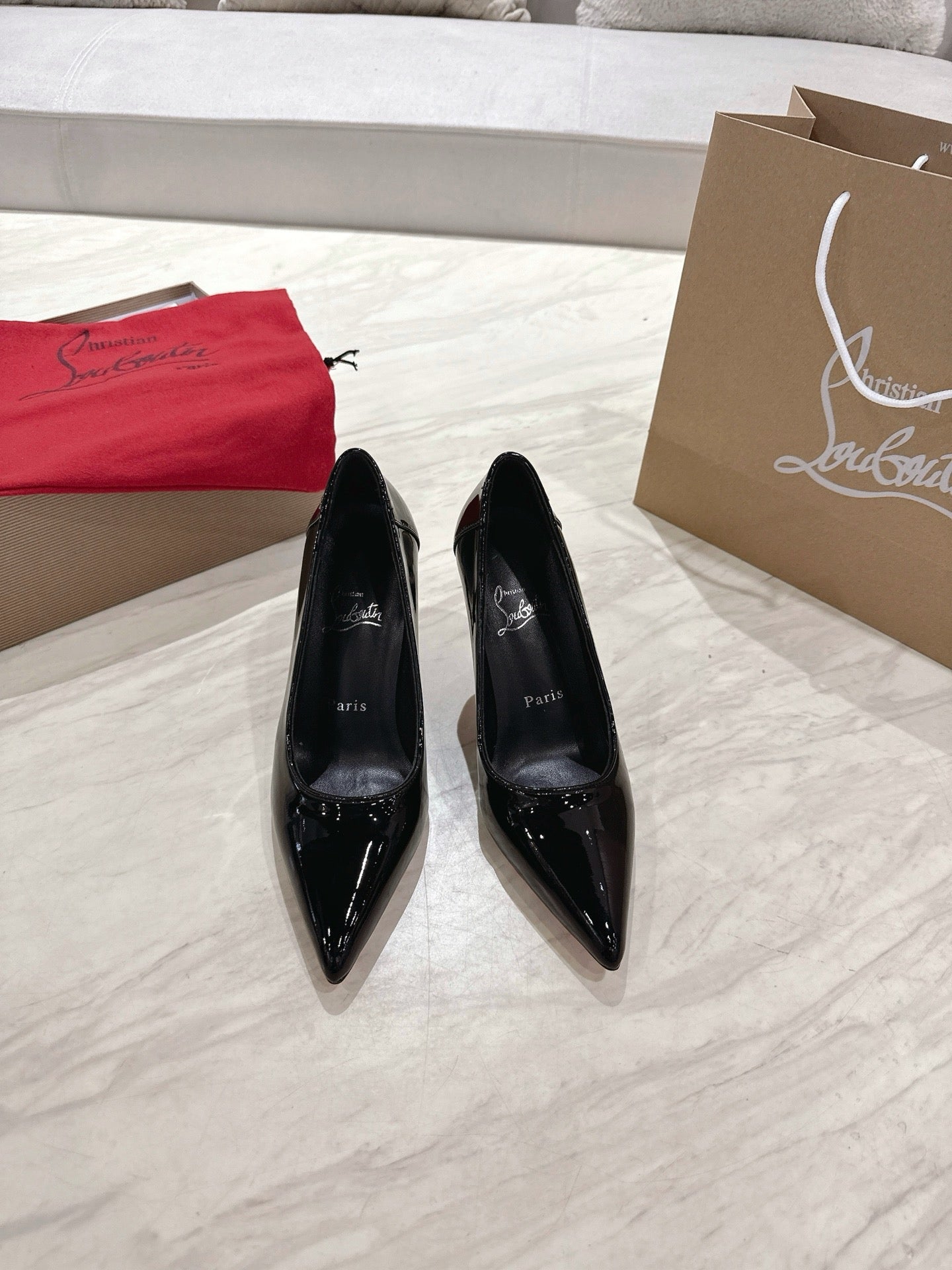 CL 25 Kate Patent Leather Pumps Black Gloss Calfskin 307529