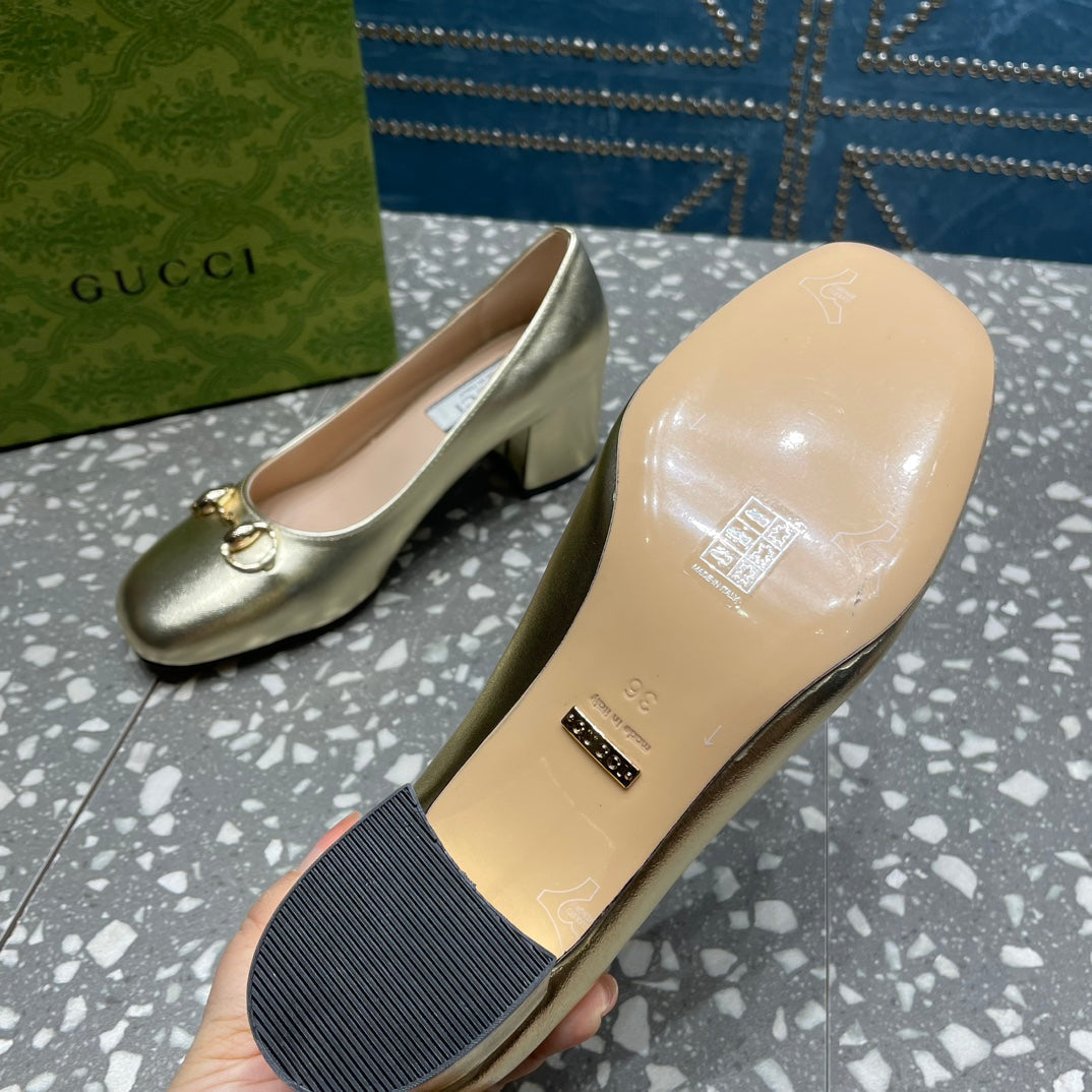 HIGH PUMP 55MM IN GOLDEN SHEEPSKIN