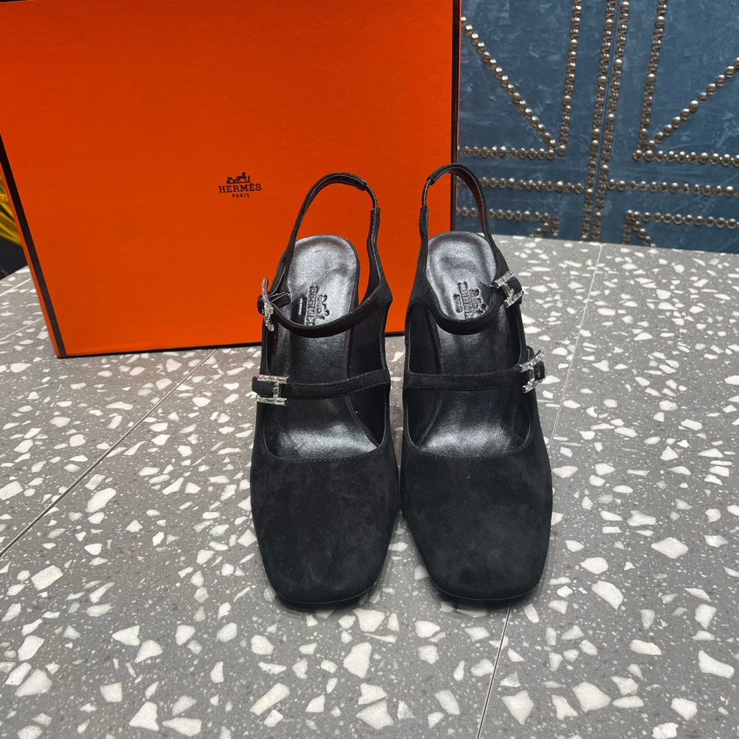 HM Jackie 80 Pump Black Suede 962923