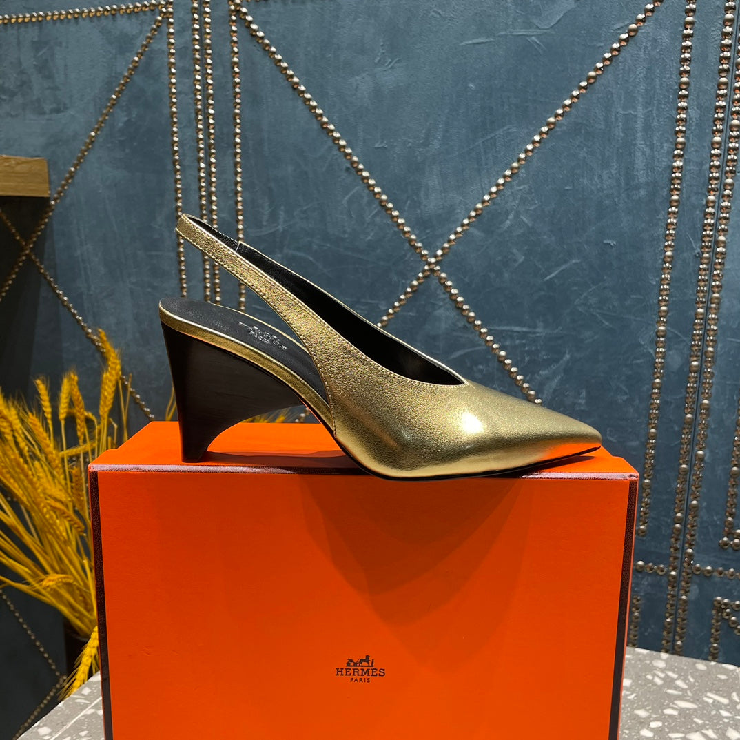 HM Intime 70 Pump Gold Lambskin  962933