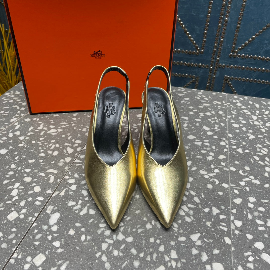 HM Intime 70 Pump Gold Lambskin  962933