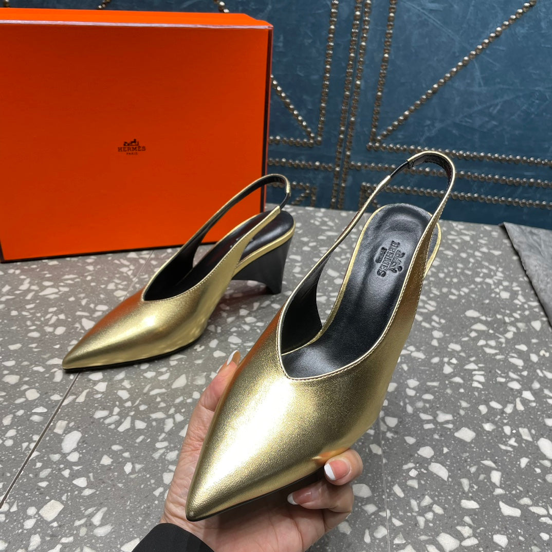 HM Intime 70 Pump Gold Lambskin  962933