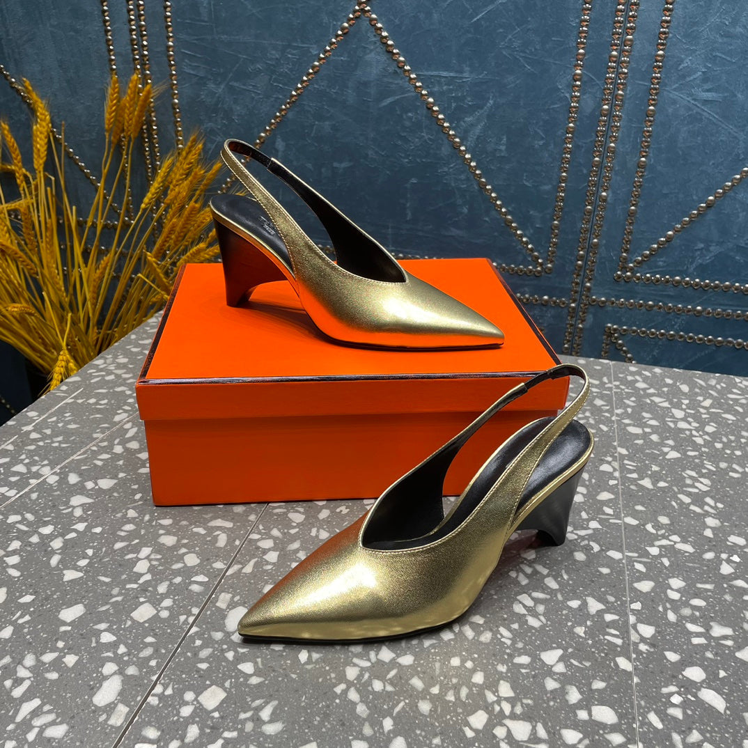 HM Intime 70 Pump Gold Lambskin  962933