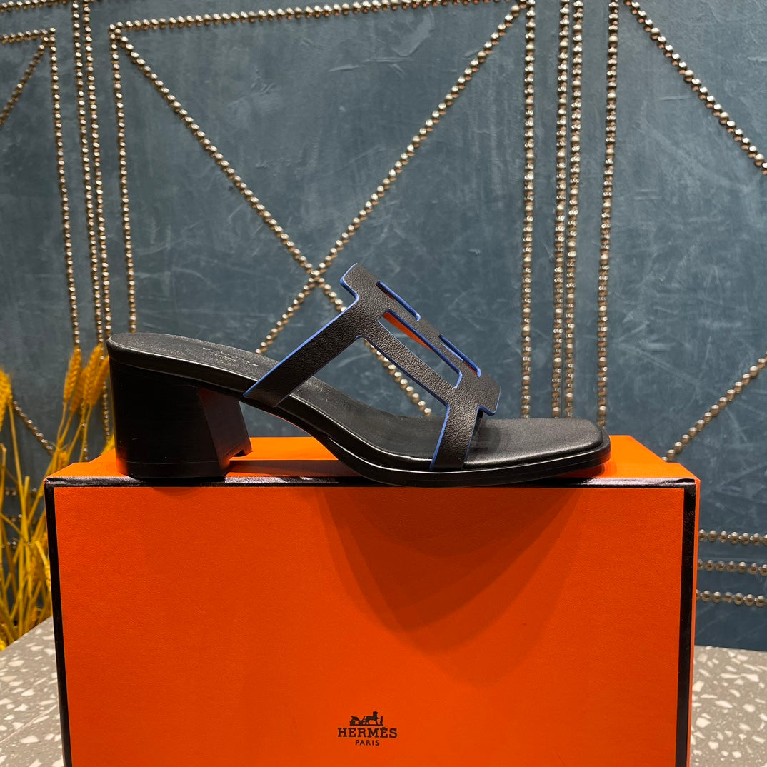 HM Lzzy 50 Sandal Black Lambskin 962943