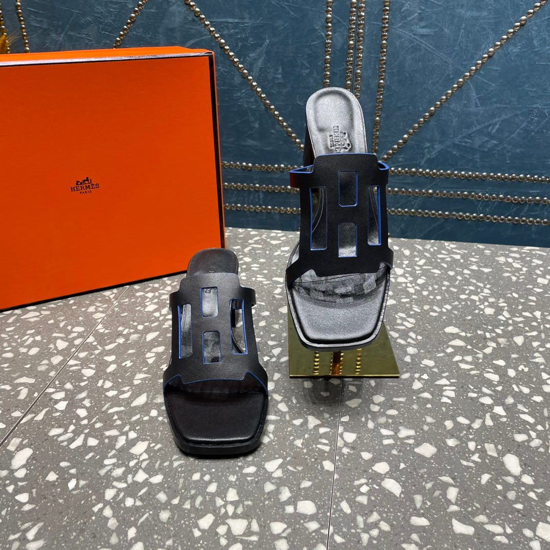 HM Lzzy 50 Sandal Black Lambskin 962943