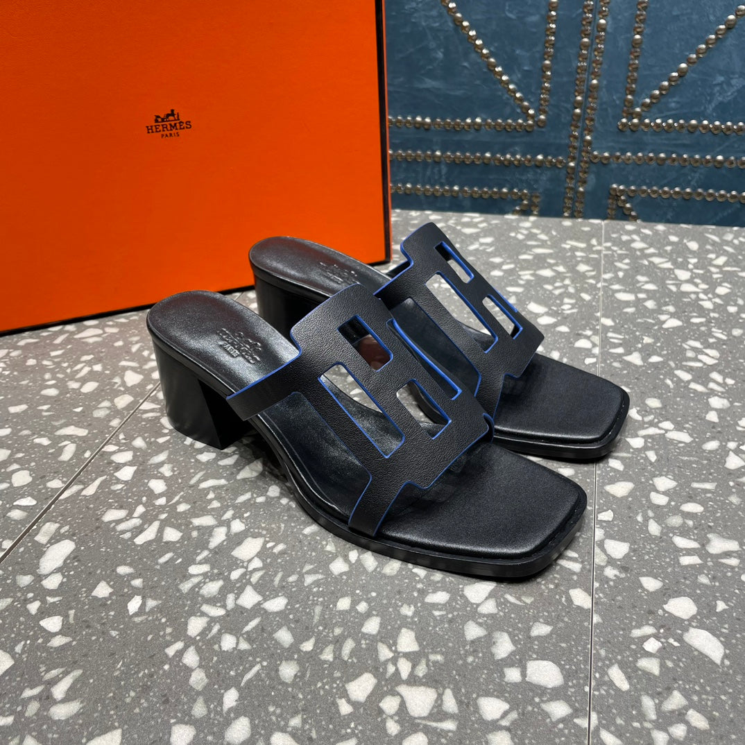 HM Lzzy 50 Sandal Black Lambskin 962943