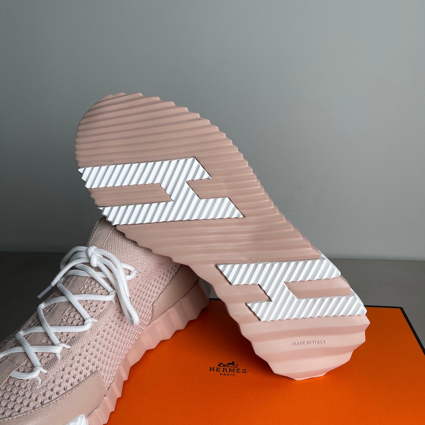 HM Men's 25 Lift Sneaker Pink Mesh Calfskin 703766