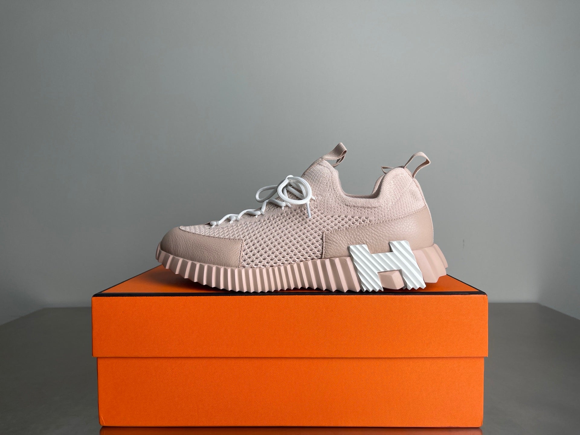 HM Men's 25 Lift Sneaker Pink Mesh Calfskin 703766