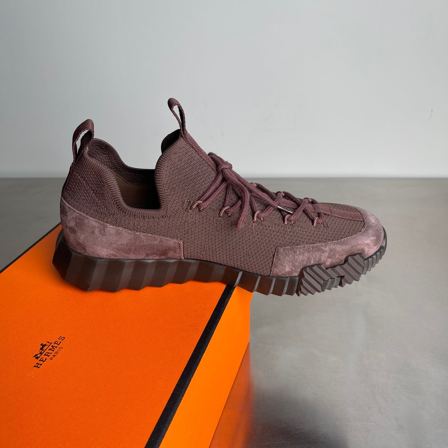 HM Men's 25 Lift Sneaker Earth Brown Mesh Suede 703767