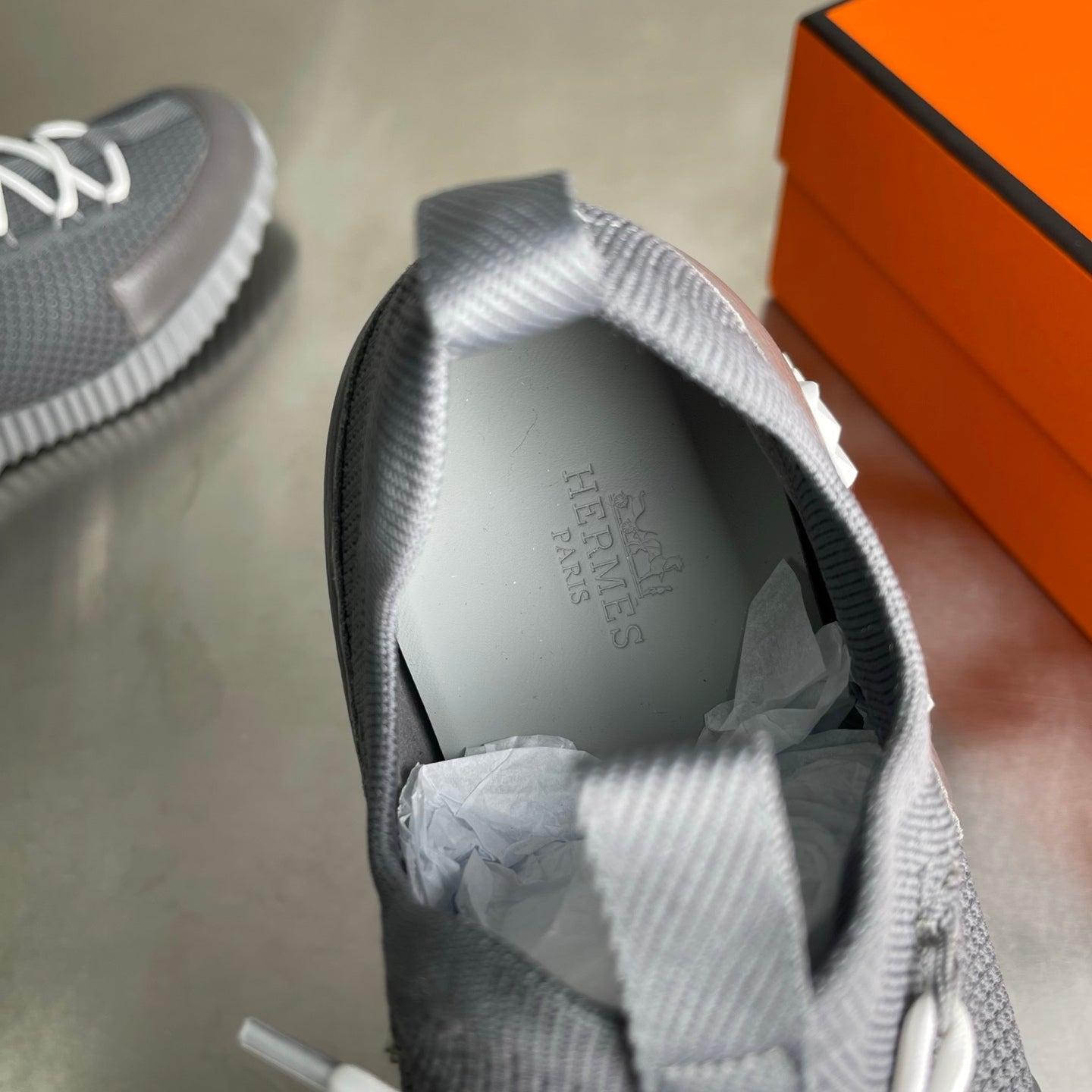 HM Men's 25 Lift Sneaker Grey Mesh Calfskin 703769