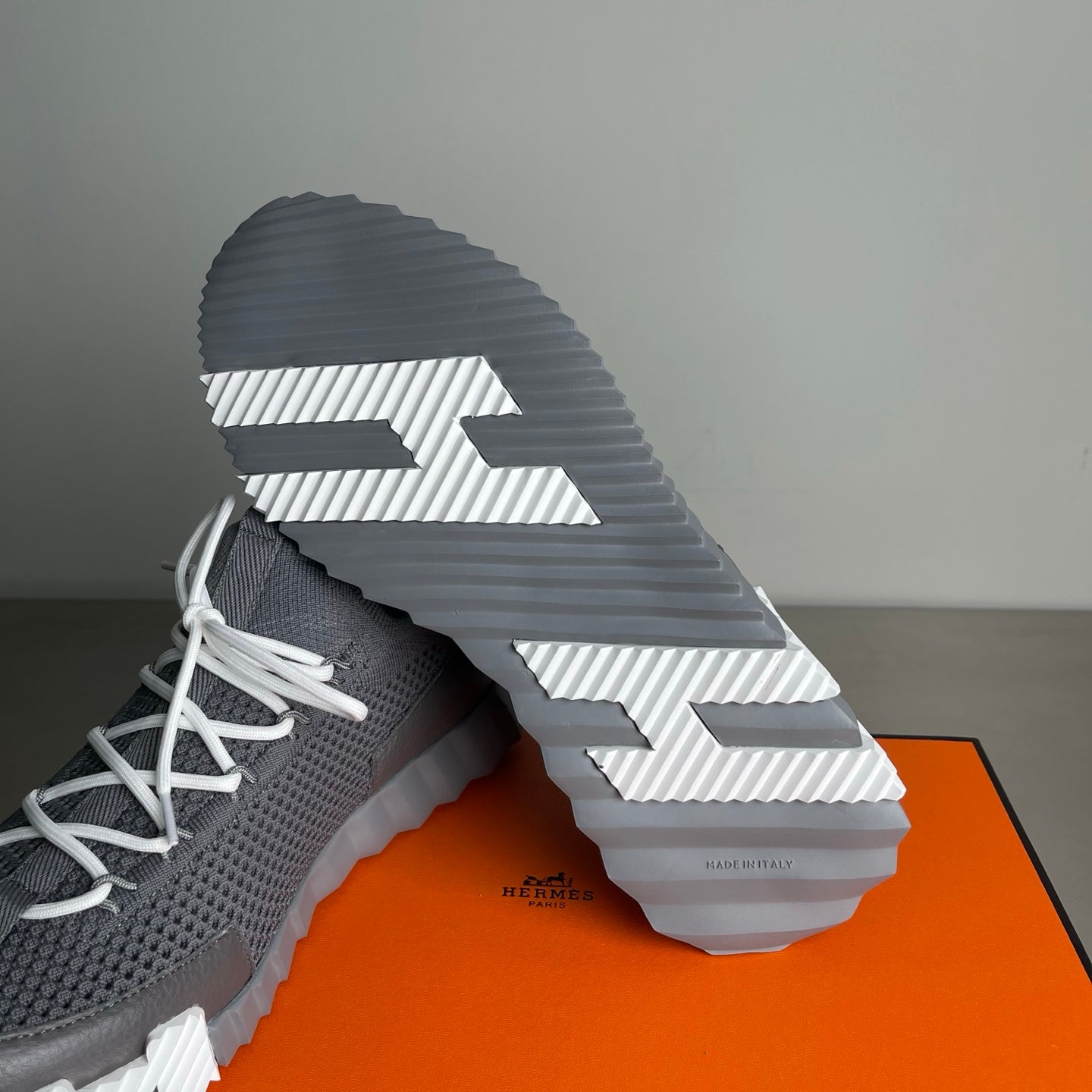 HM Men's 25 Lift Sneaker Grey Mesh Calfskin 703769