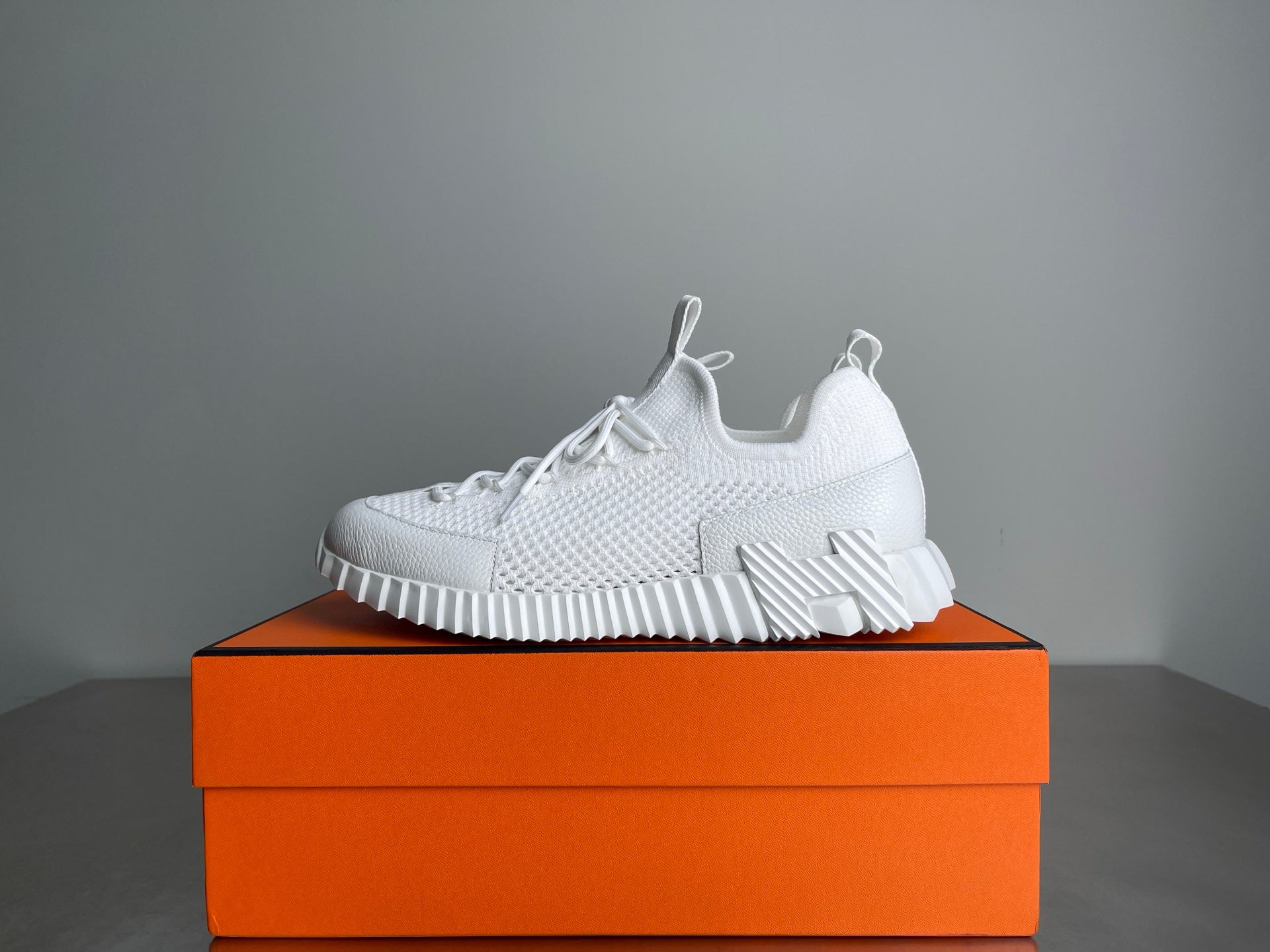 HM Men's 25 Lift Sneaker White Mesh Calfskin 703771