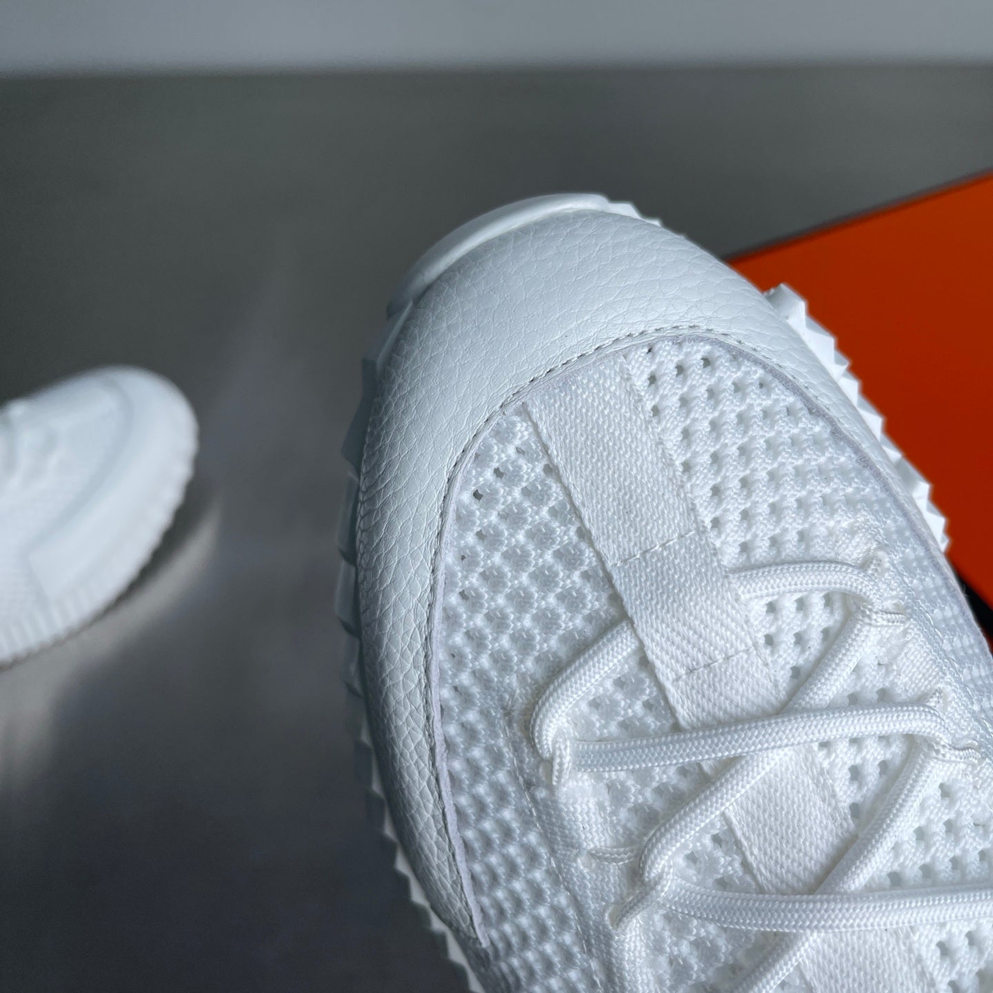 HM Men's 25 Lift Sneaker White Mesh Calfskin 703771