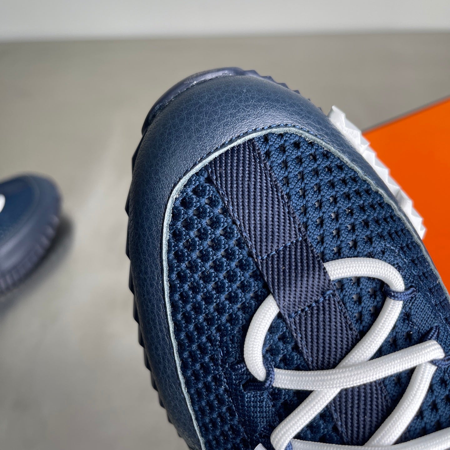 HM Men's 25 Lift Sneaker Navy Blue Mesh Calfskin 703773