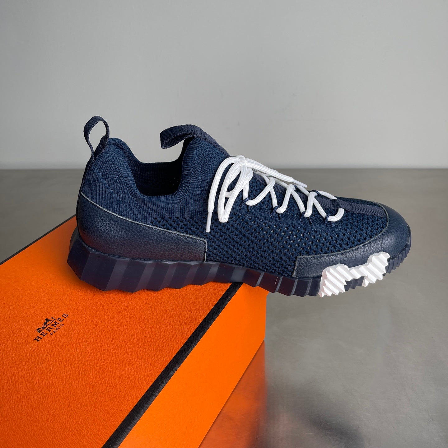 HM Men's 25 Lift Sneaker Navy Blue Mesh Calfskin 703773