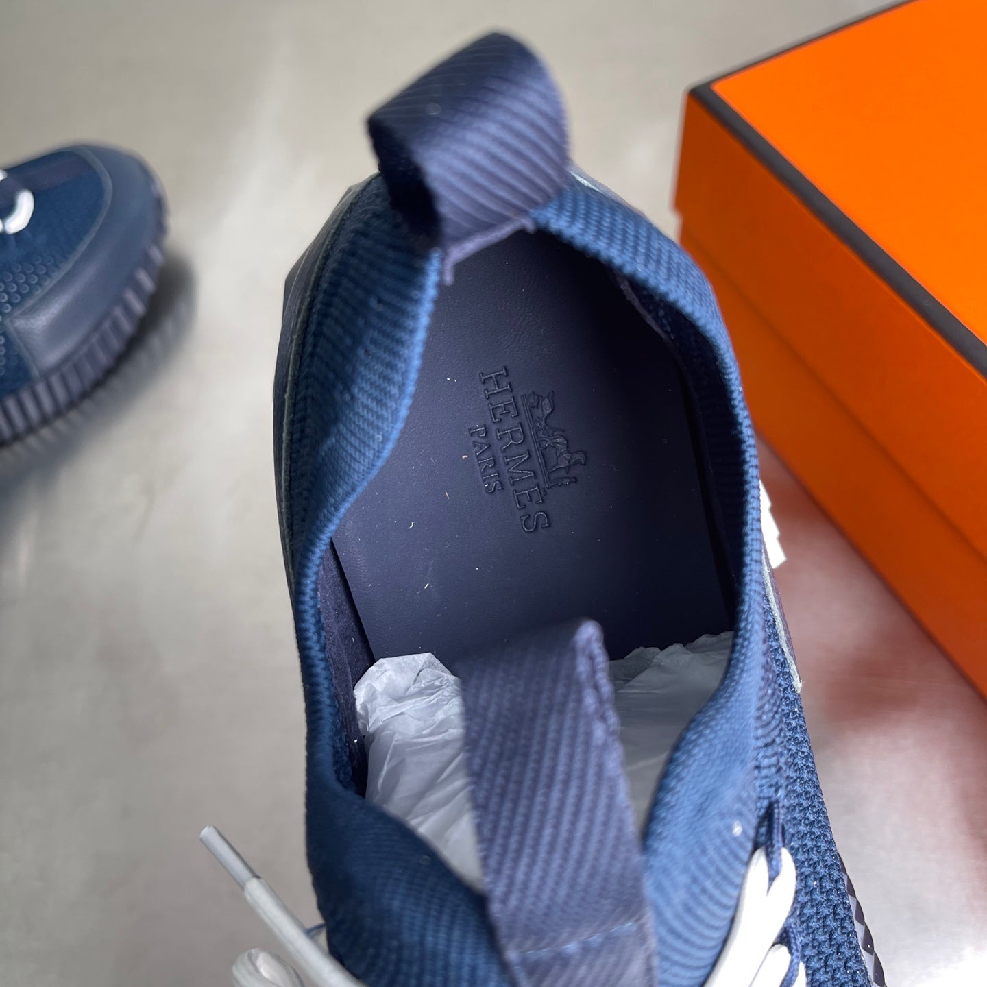 HM Men's 25 Lift Sneaker Navy Blue Mesh Calfskin 703773