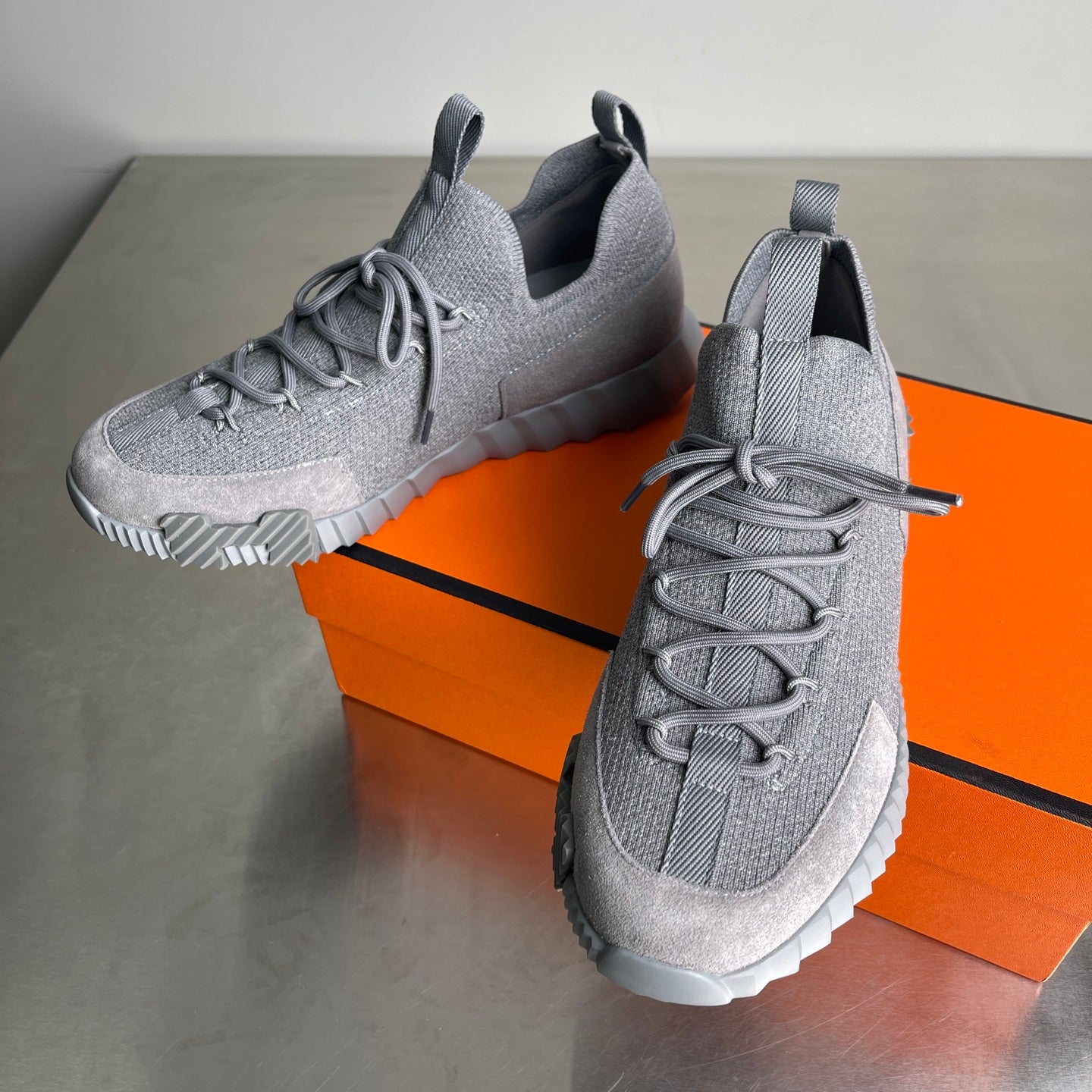 HM Men's 25 Lift Sneaker Grey Mesh Suede 703779