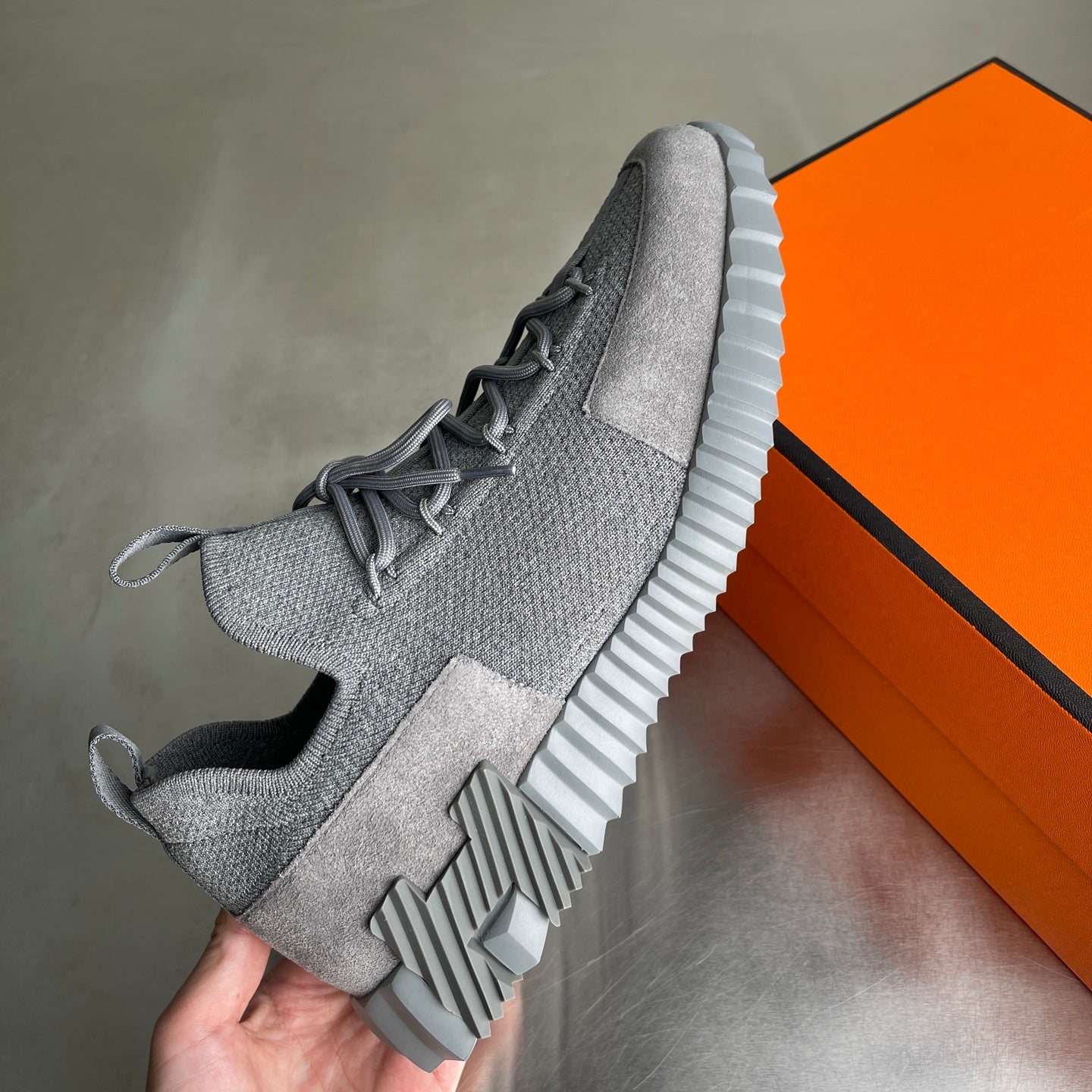 HM Men's 25 Lift Sneaker Grey Mesh Suede 703779