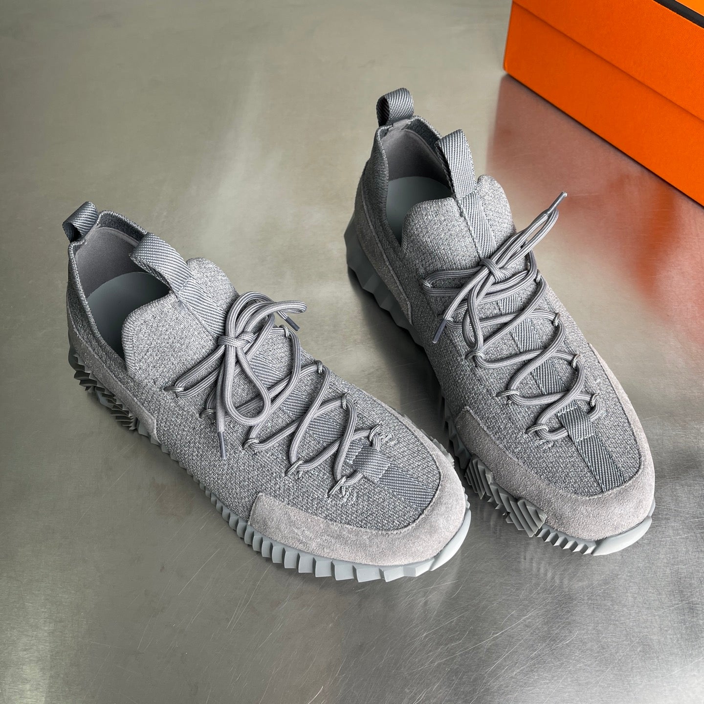 HM Men's 25 Lift Sneaker Grey Mesh Suede 703779