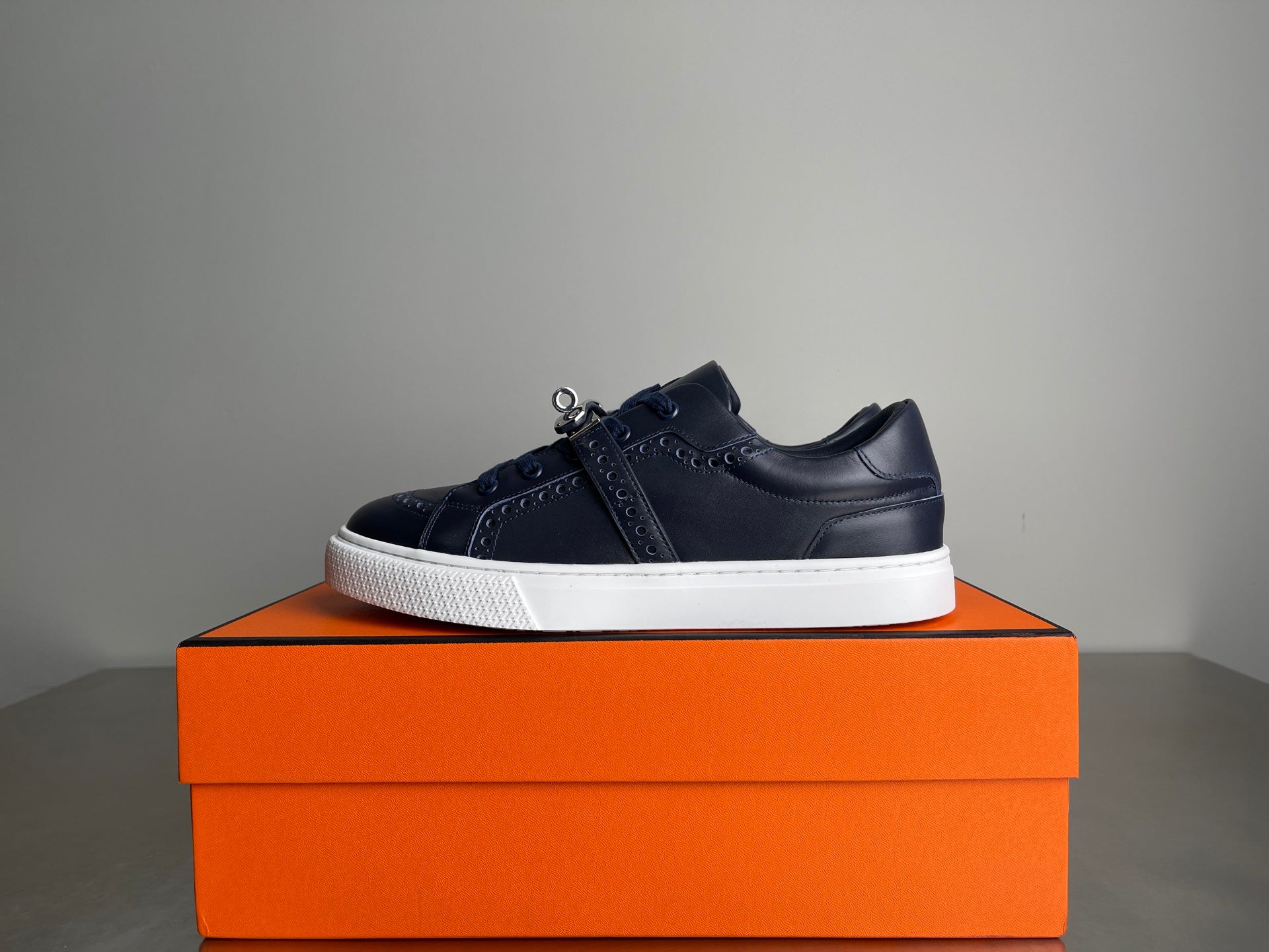 HM Men's Day Sneaker Navy Blue Lambskin 703791