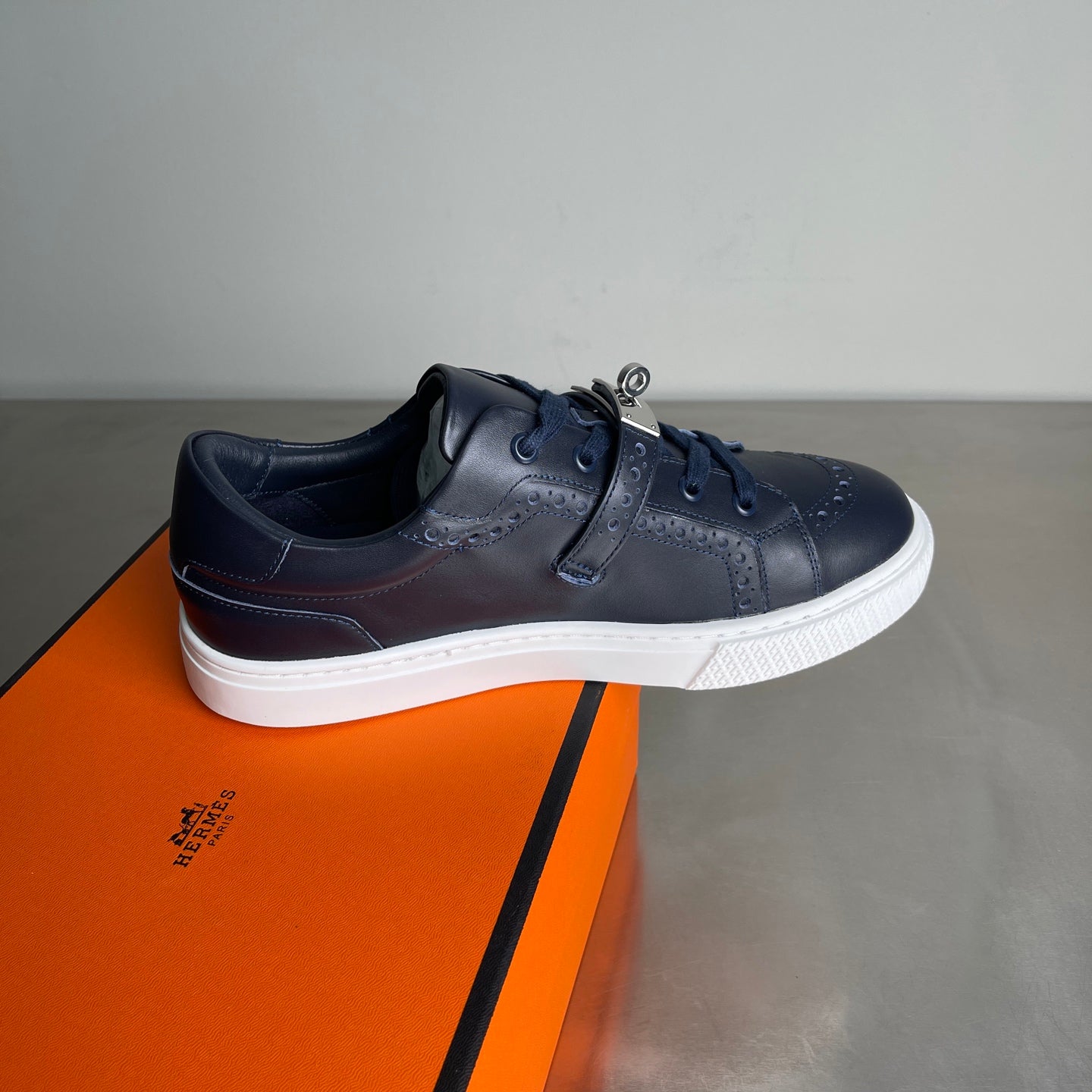 HM Men's Day Sneaker Navy Blue Lambskin 703791