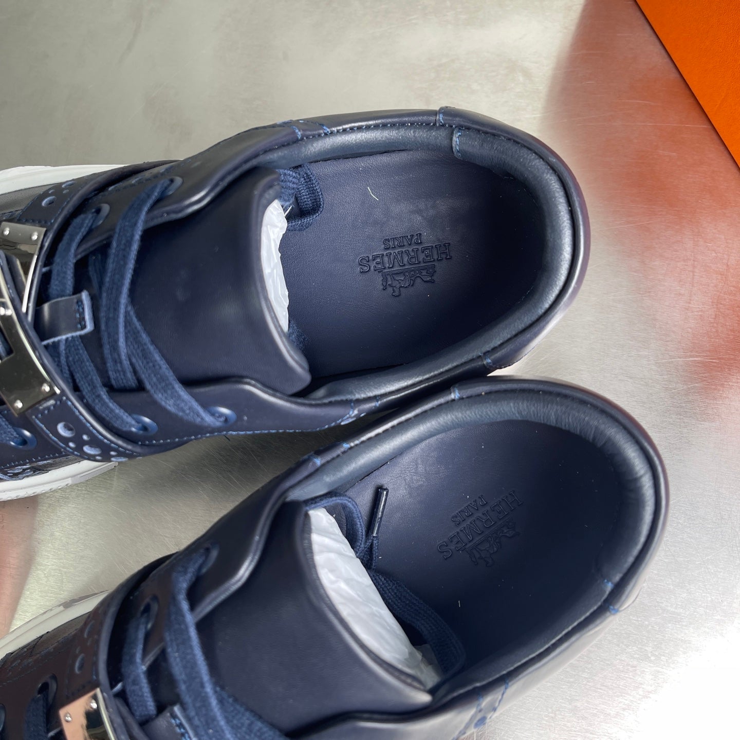 HM Men's Day Sneaker Navy Blue Lambskin 703791