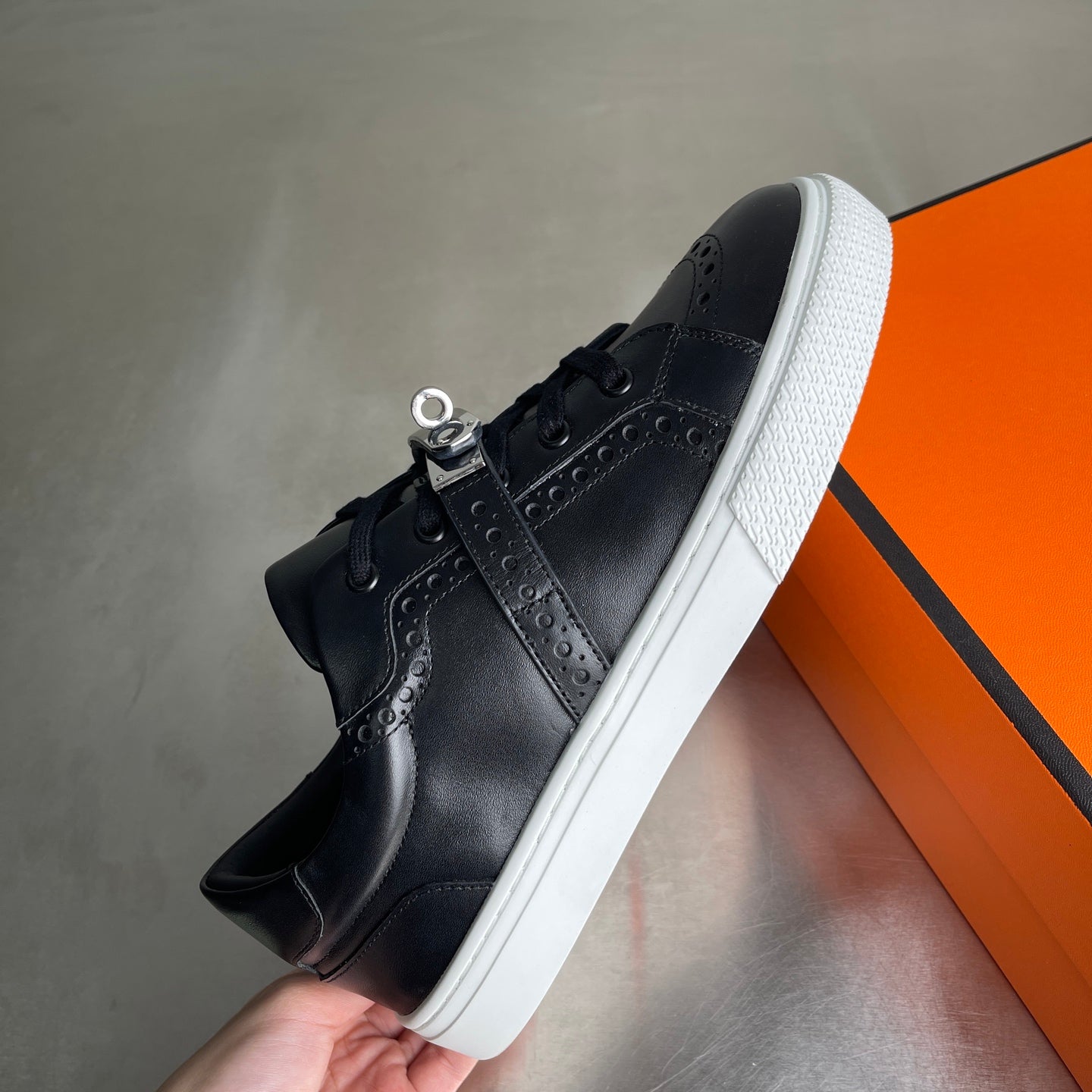 HM Men's Day Sneaker Black Lambskin 703792